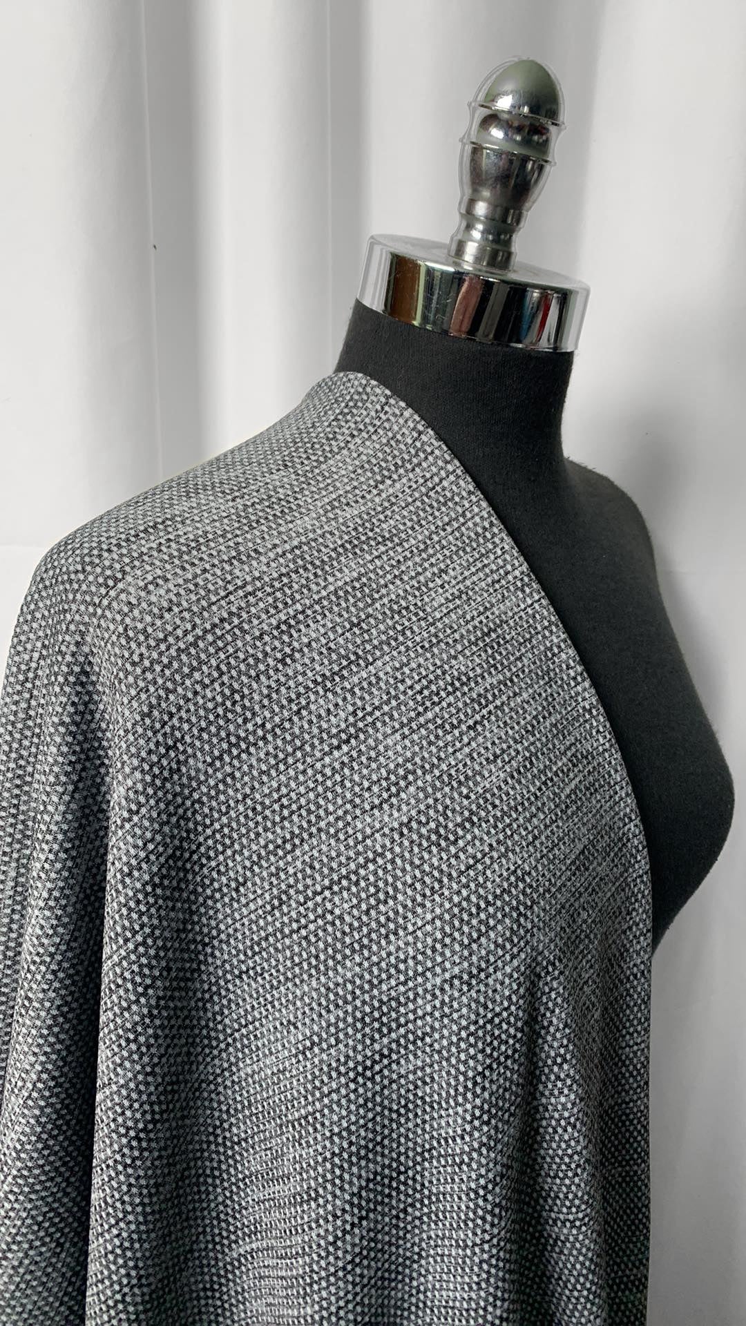 Black/Grey - Performance Fleece - 2 Yard Cut