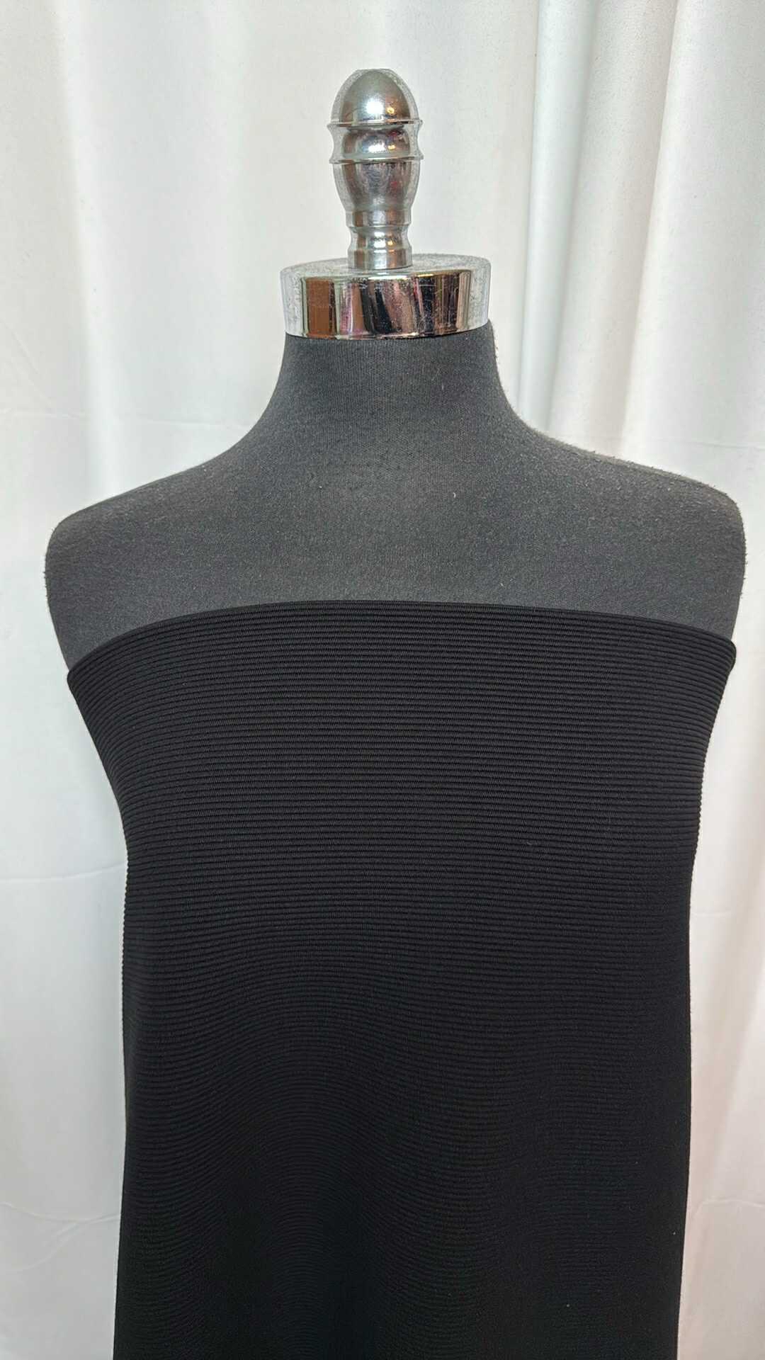 Black - Ottoman P/S Double Knit - 2 Yard Cut