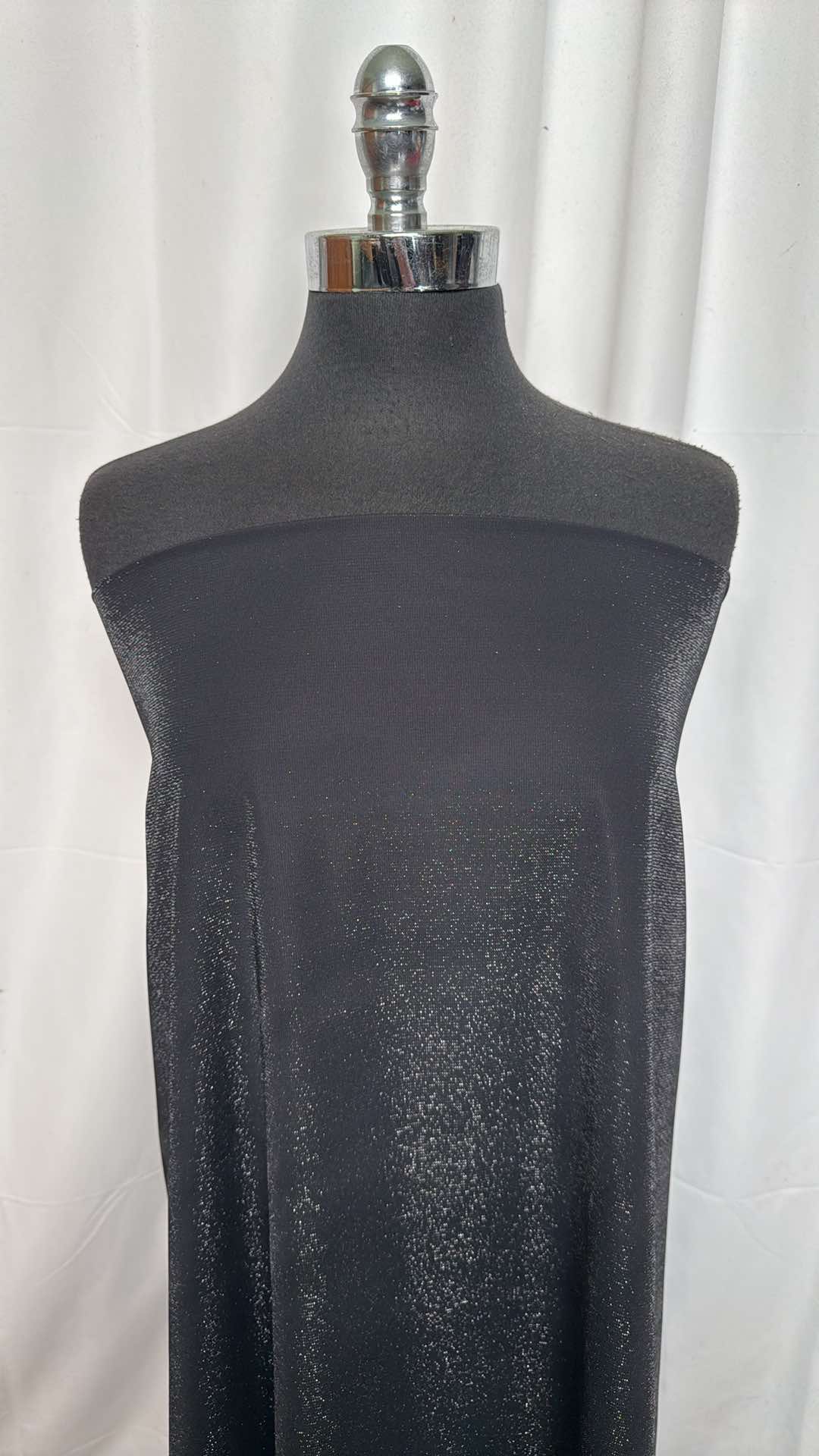Black w/Subtle Lurex Woven In (72" Wide) - Poly/Spandex - 2 Yard Cut