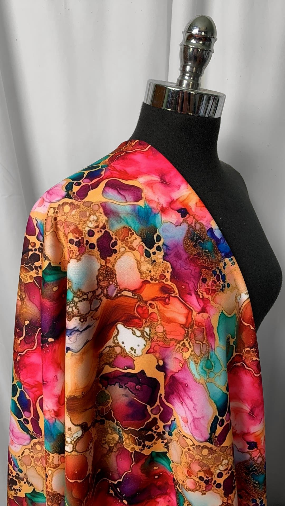 Bright Acid Ink - Poly/Spandex Fleece - 2 Yard Cut