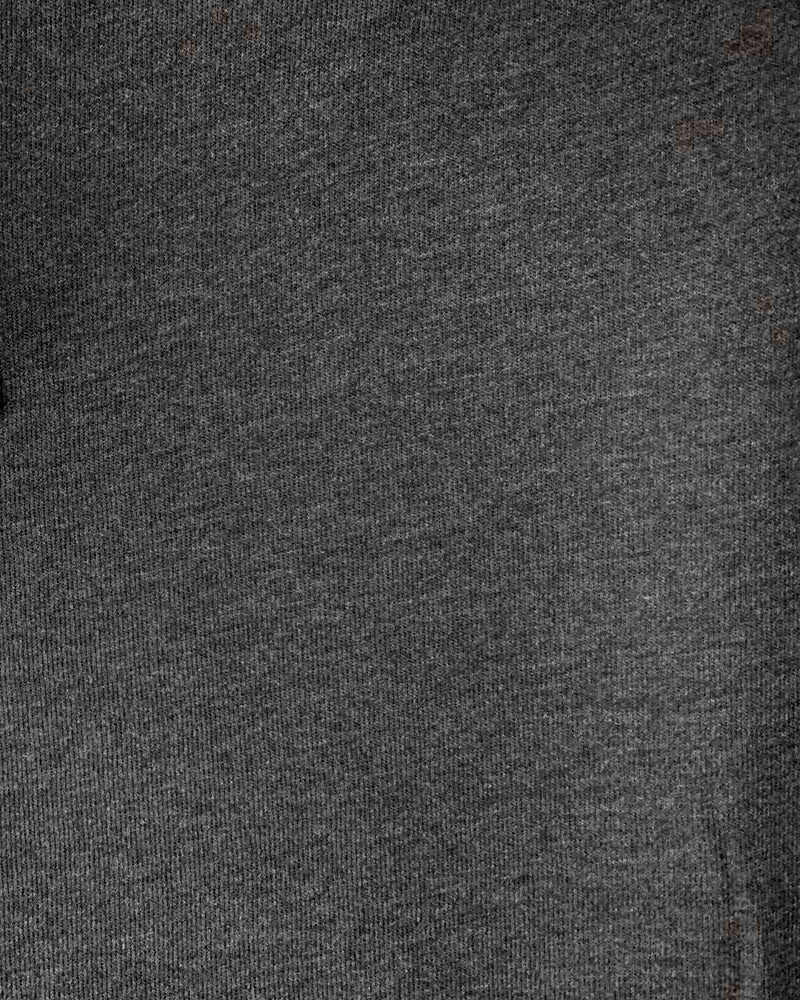 HEATHERED CHARCOAL SWEATSHIRT BUNDLE : 1.5YD Heathered Charcoal Sweatshirt Fleece & 1YD Heathered Charcoal Rib Knit : A2324