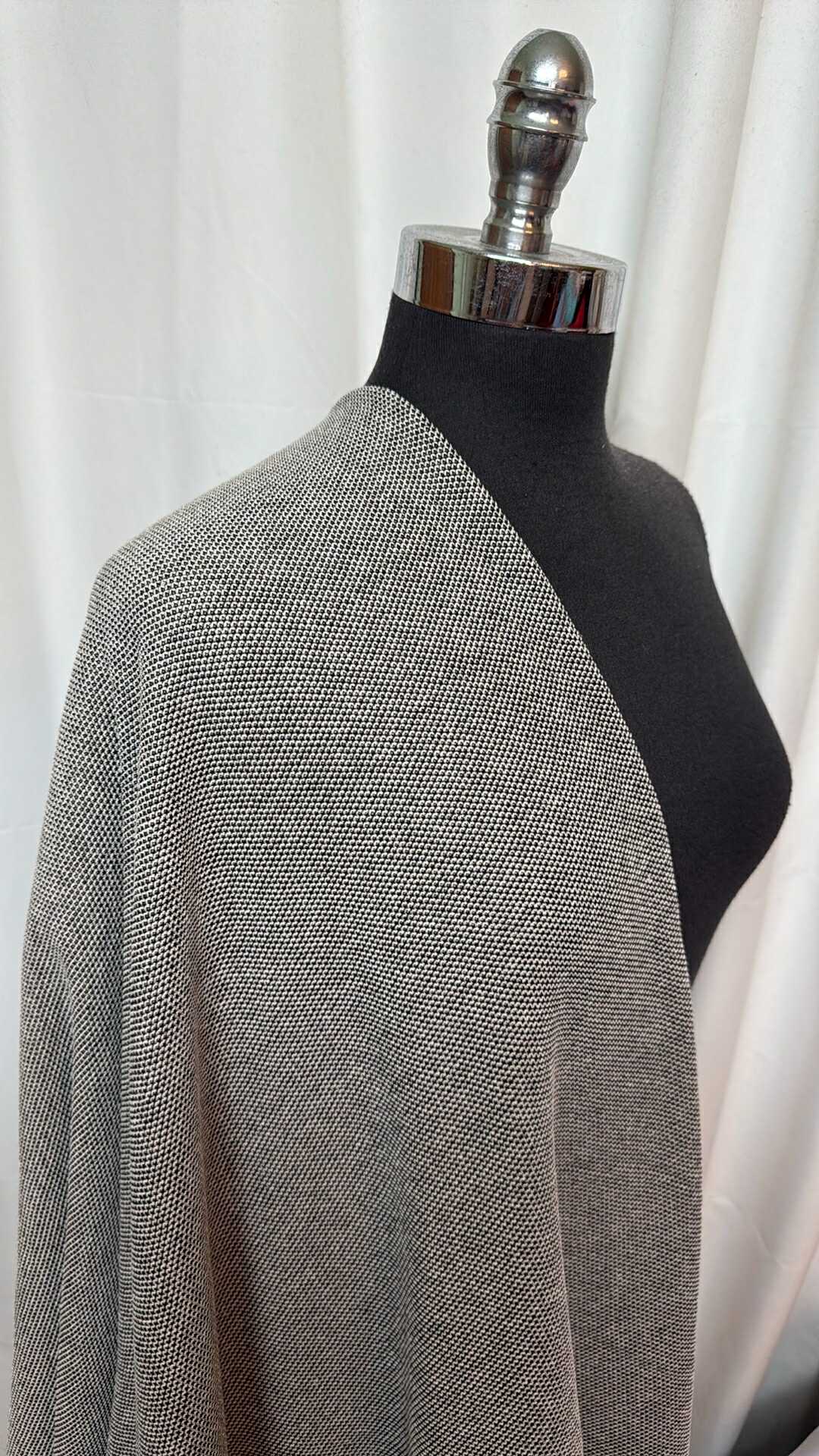 Grey - Cotton Jacquard w/Fleece Back - 2 Yard Cut