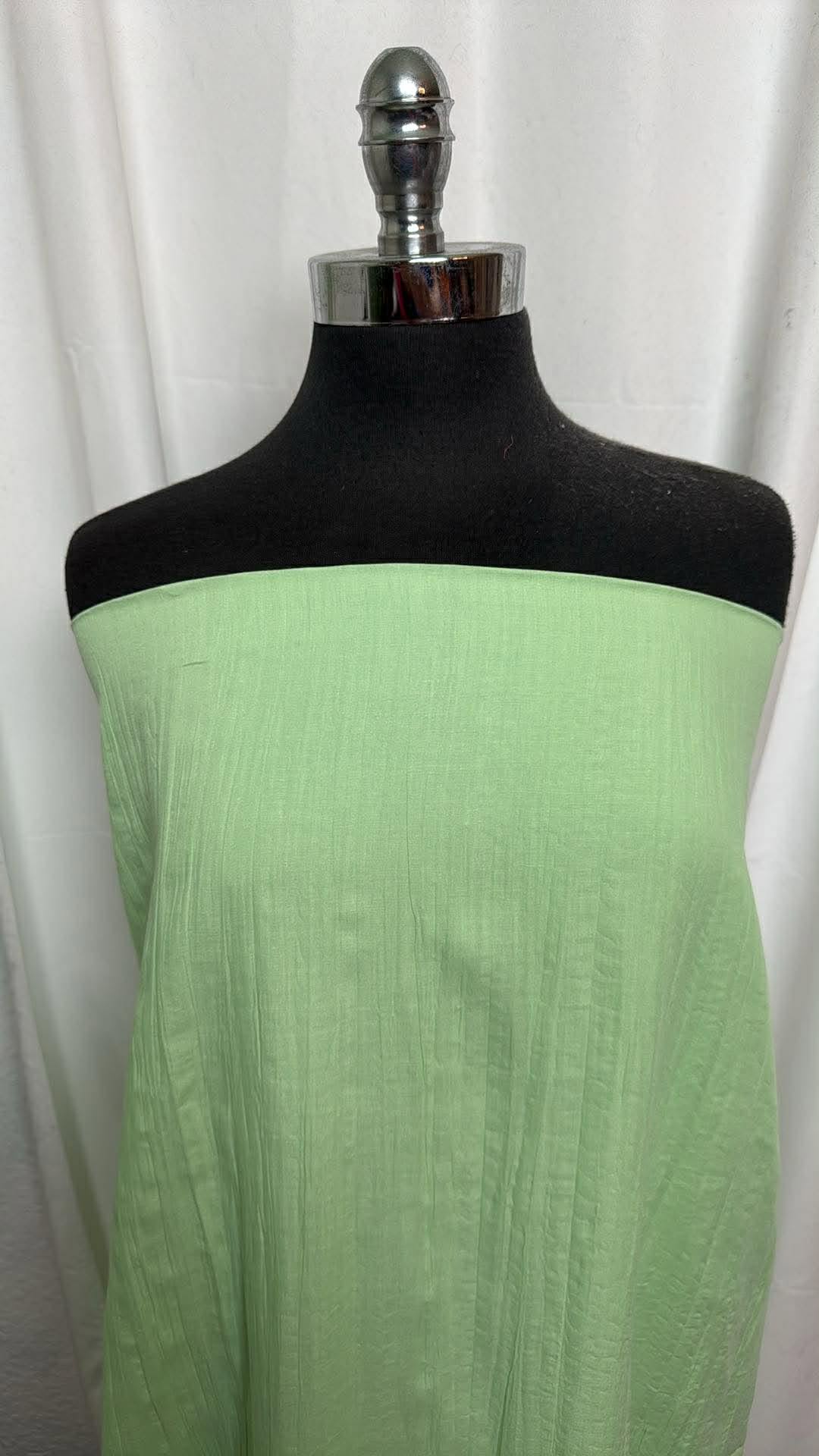 Green - Crinkle Cotton Woven - 2 Yard Cut