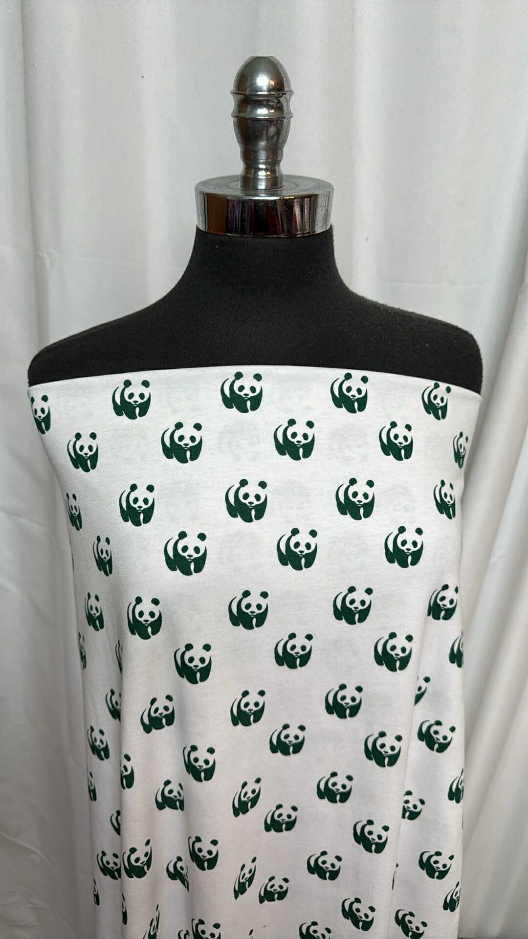 WWF Panda - Pima Cotton Jersey - 2 Yard Cut
