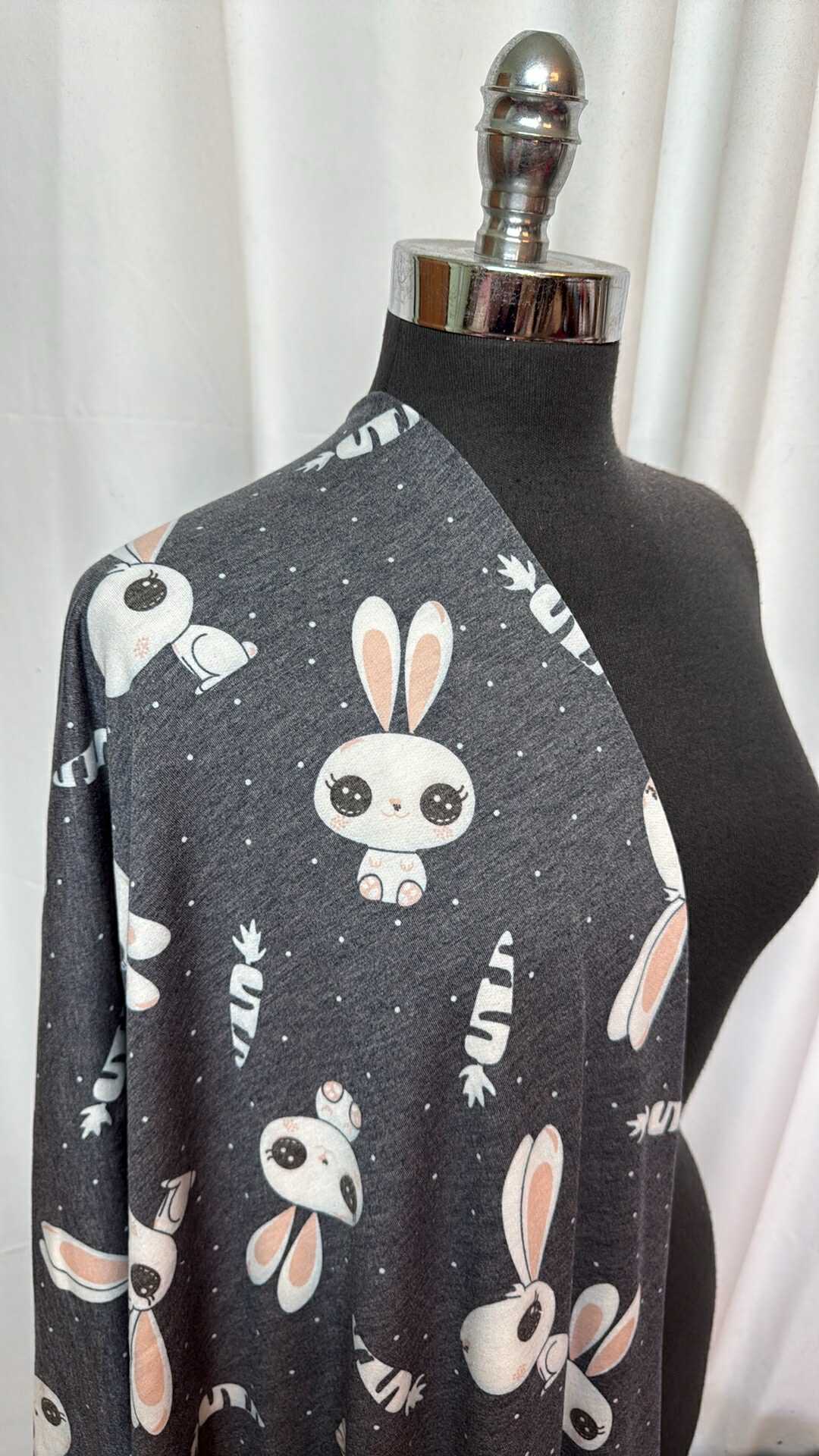 Navy Bunny - PRS French Terry - 2 Yard Cut