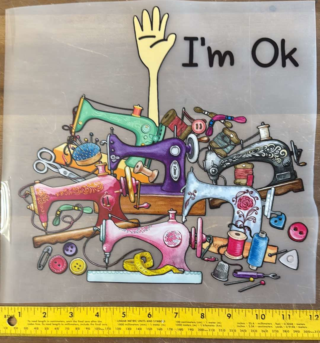 I'm OK - Iron On Decal - Sold Individually