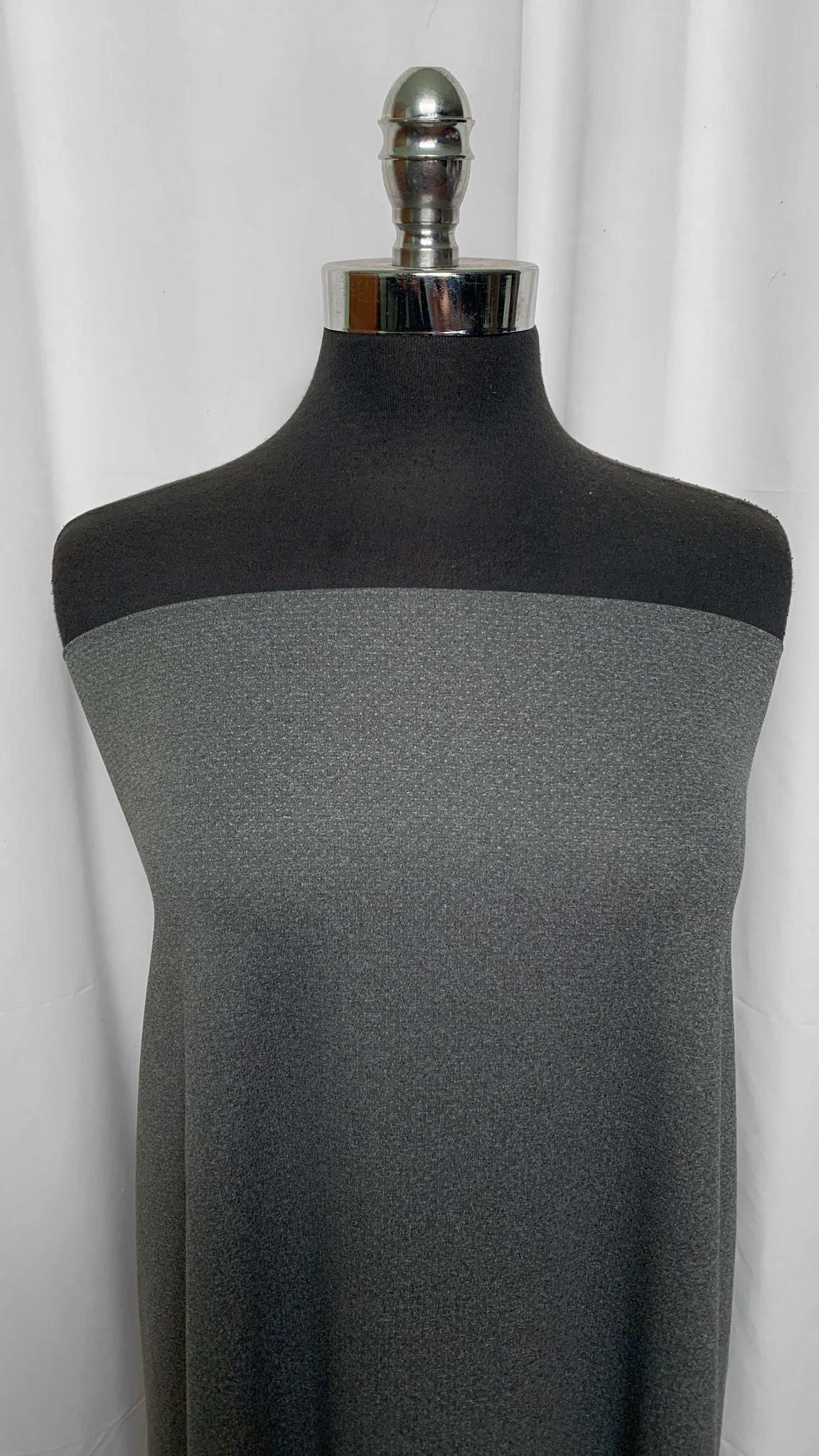 Grey - Poly/Spandex Micro-Perforated Top-Weight Performance - 4 Yard Cut