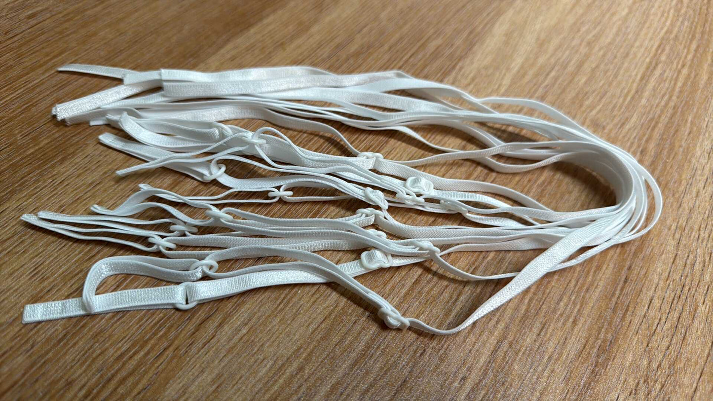 Premade Elastic Straps - 1/4" x 20" - 5 Sets (10 Straps Total)