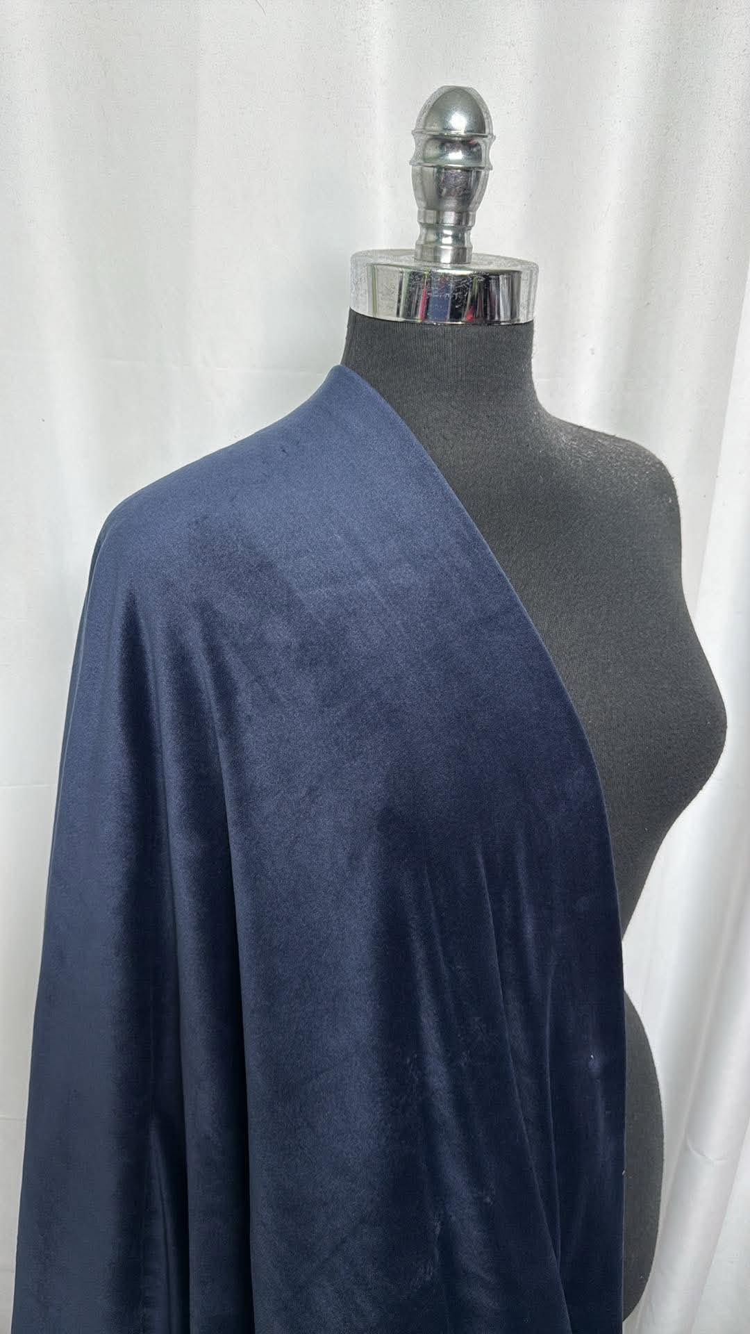 Navy - Velvet Plush - By the Yard