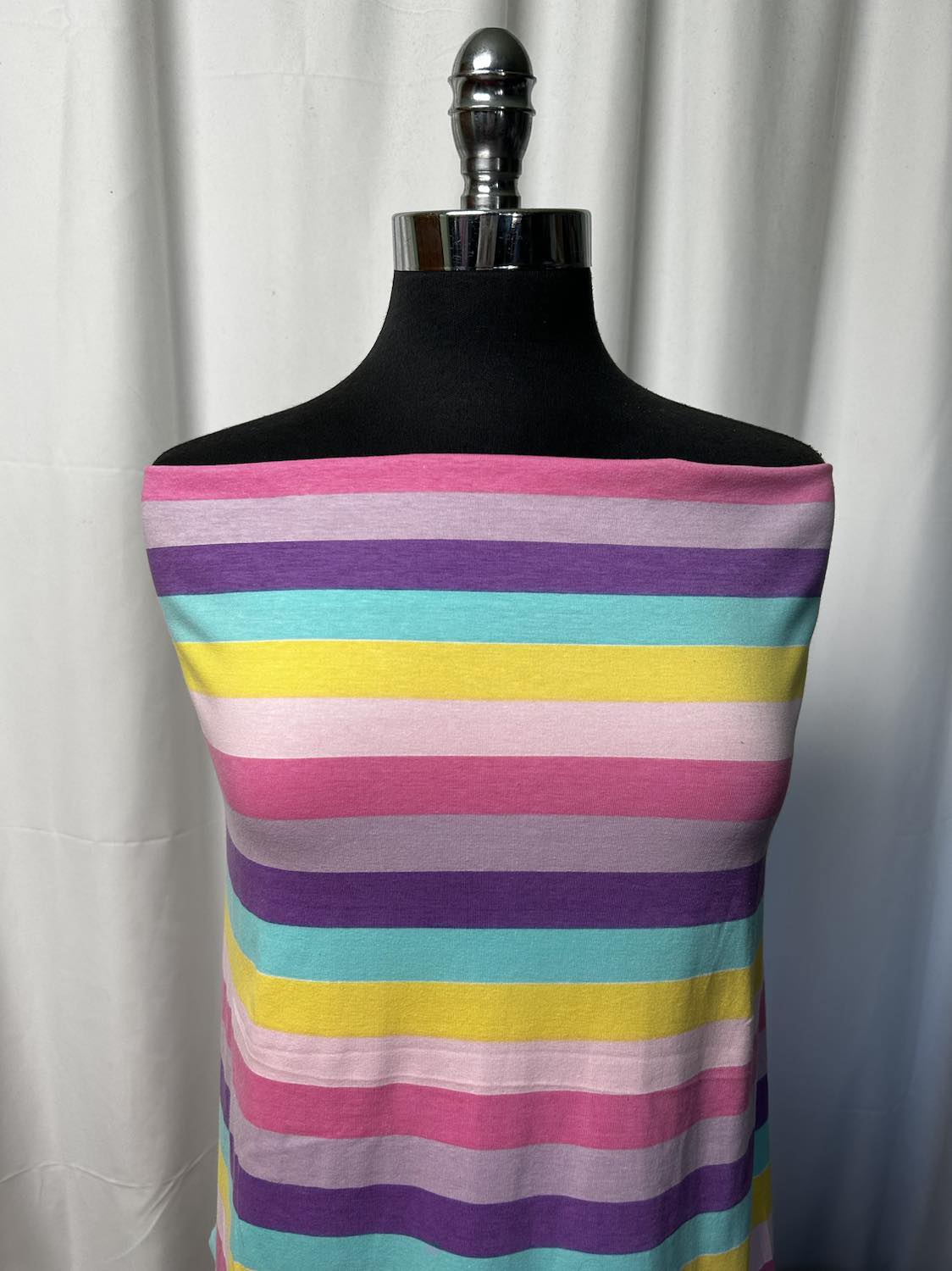 Pastel Stripe - Cotton/Spandex - 3 Yard Cut