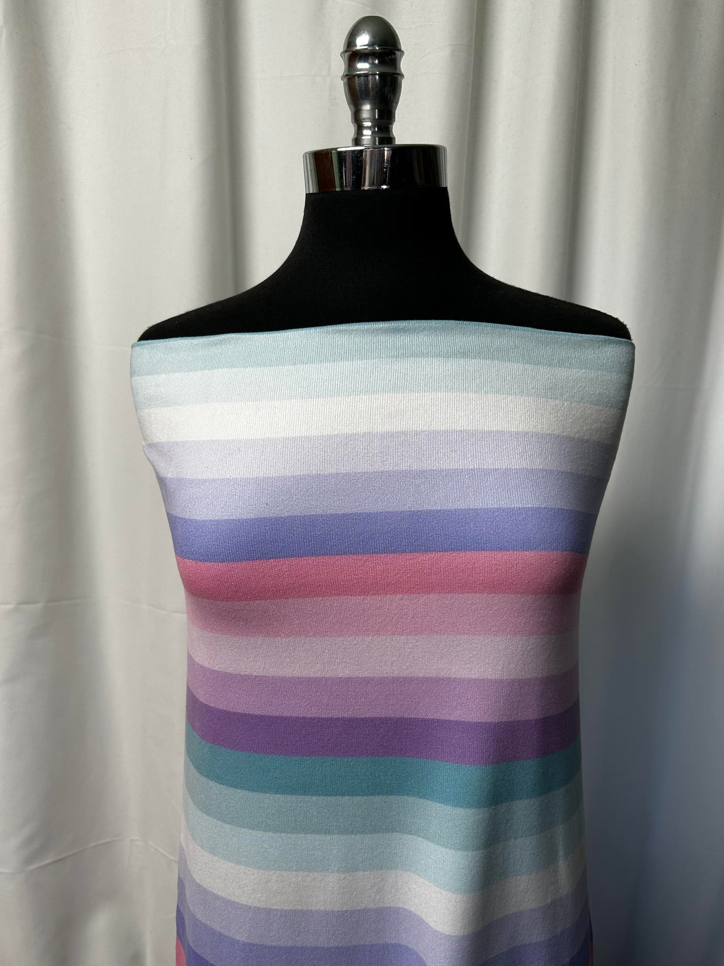 Pastel Stripe - Oakley Brushed Sweater Knit - 2 Yard Cut