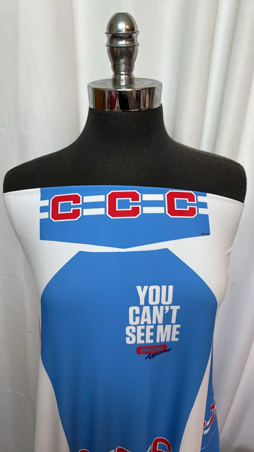 Red/White/Blue John Cena - Nylon/Spandex Swim Yardage & Panels - 7 Yards