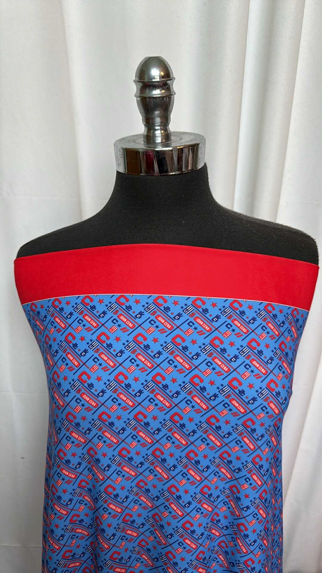 Red/White/Blue John Cena - Nylon/Spandex Swim Yardage & Panels - 7 Yards