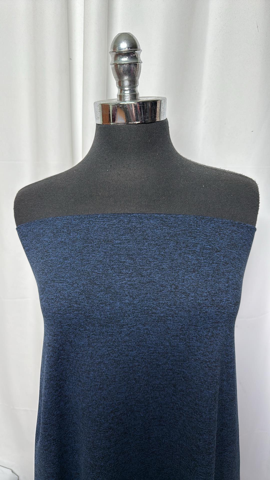 Navy/Black - Mid-Weight Peached Performance - By the Yard