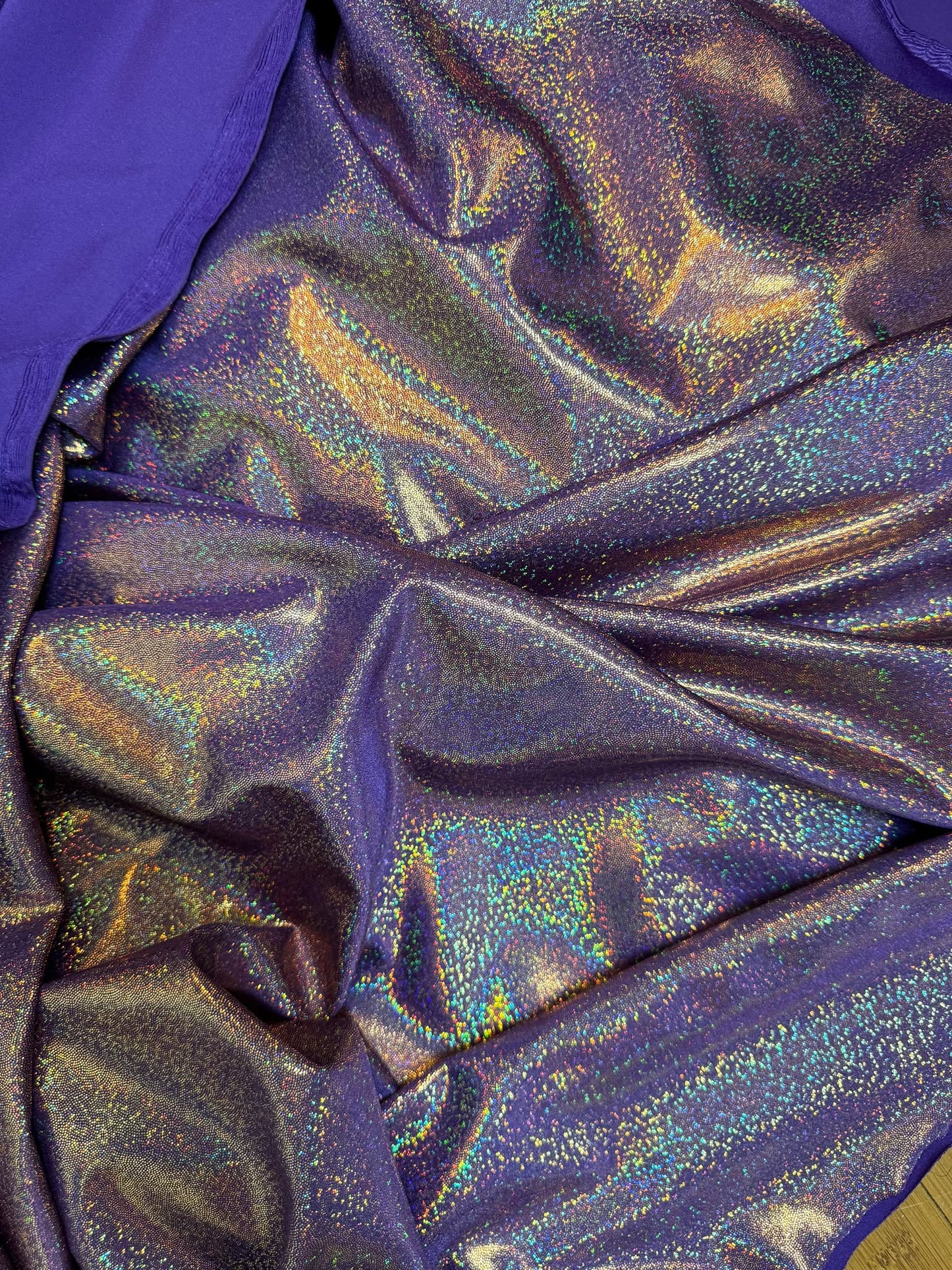 Holographic on Purple - Performance - 2 Yard Cut