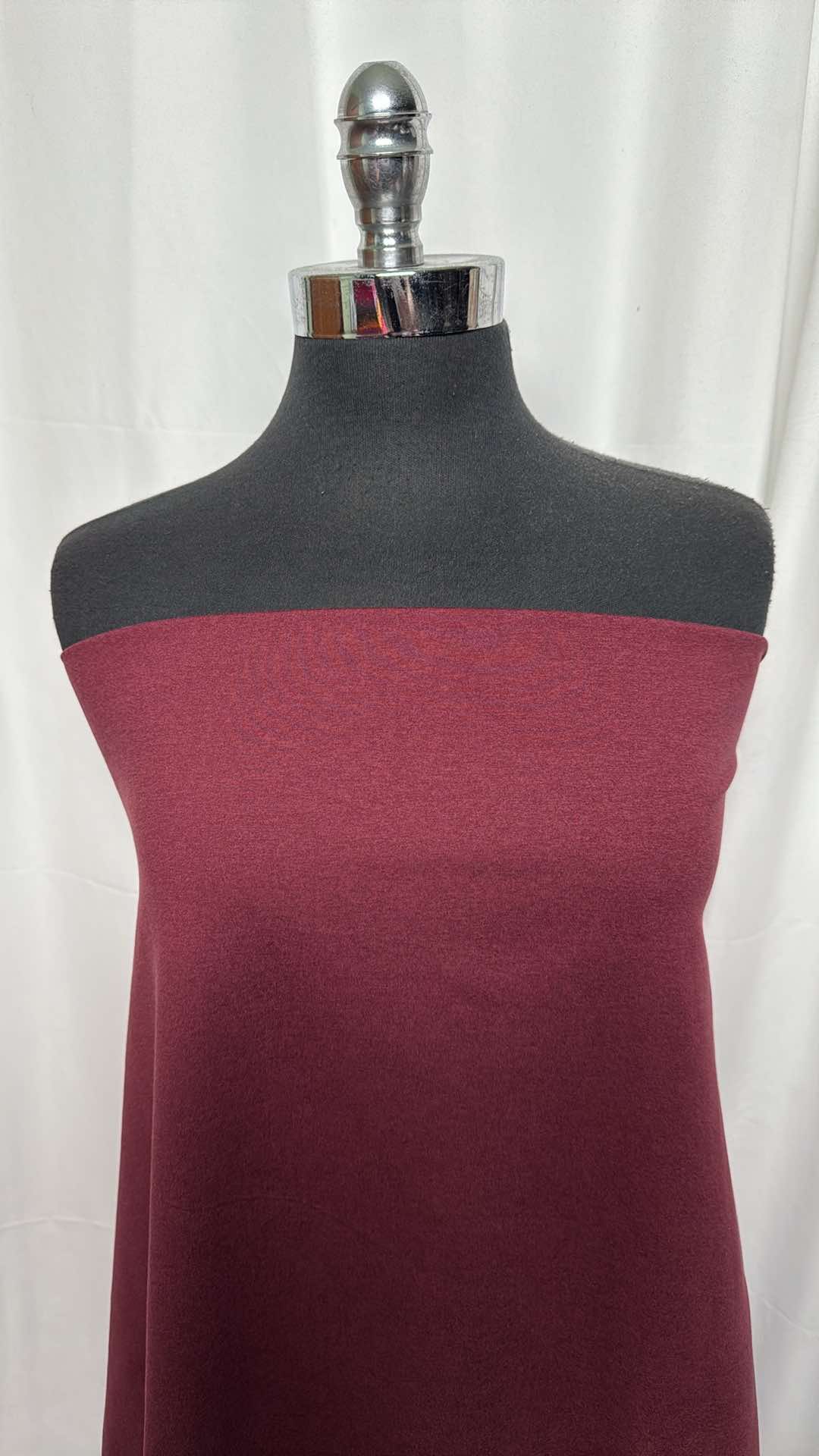 Mulberry Red Heather - Peached Performance - By the 1/2 Yard