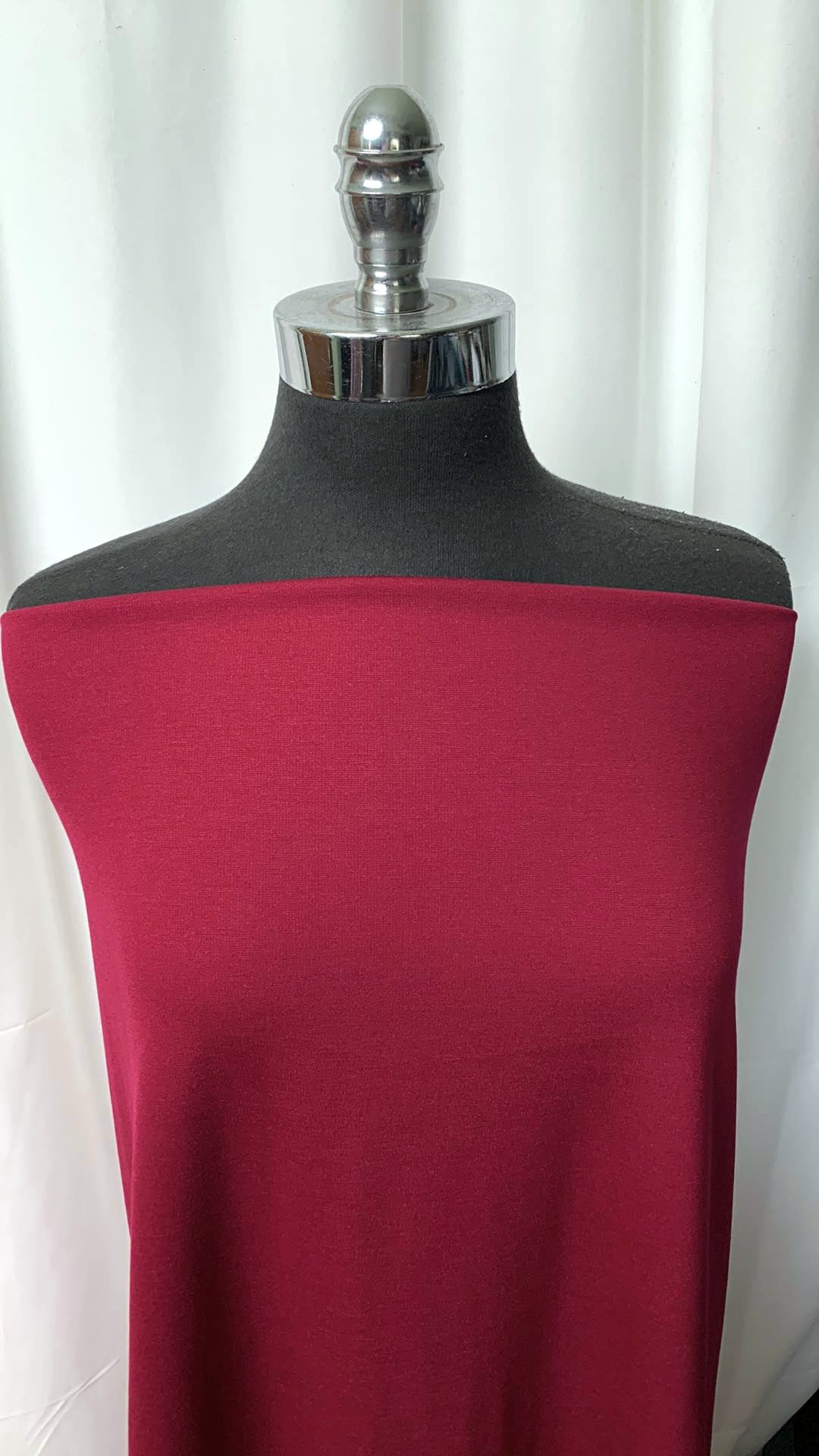 Burgundy - Nylon Ponte - 2 Yard Cut