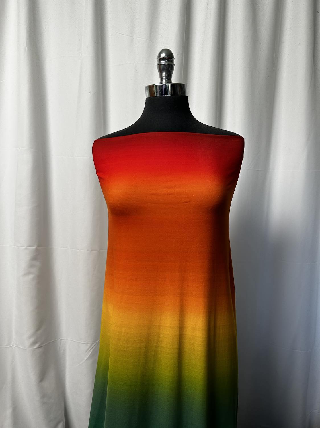 Red/Green Ombre - Double Brushed Poly Spandex - 2 Yard Cut