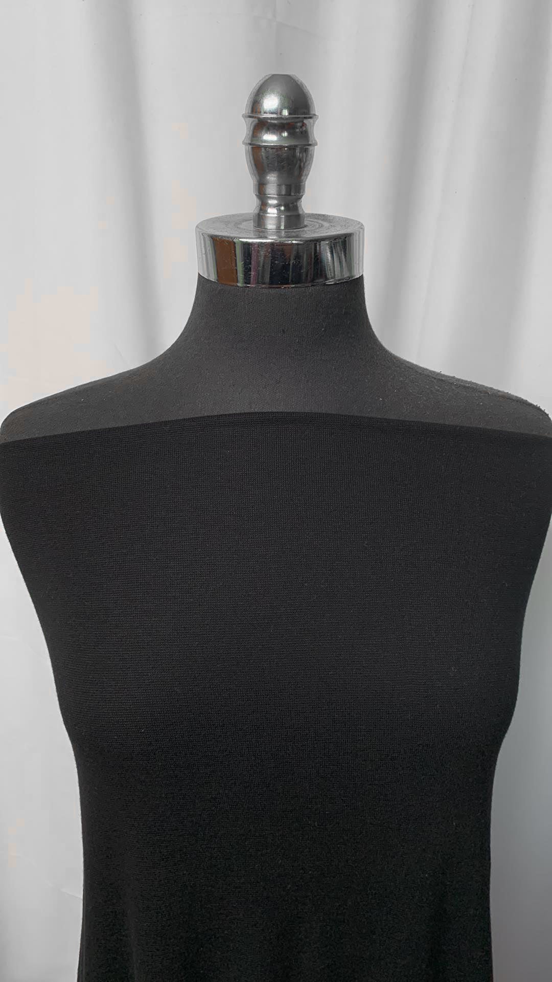 Black - Compacted Rib Modal - By the yard