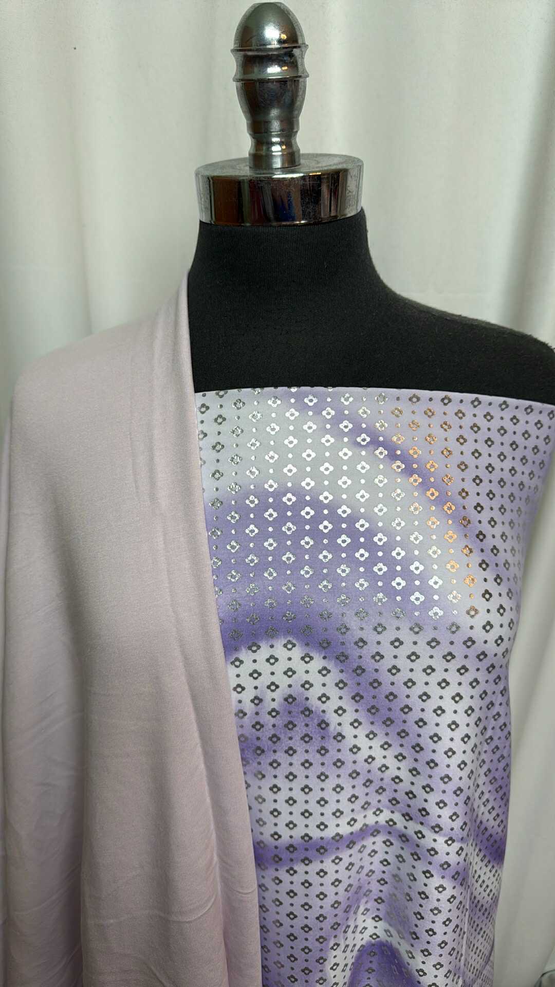 PURPLE FOIL BUNDLE : 2YD Purple Foil Yoga PF & 1+YD Solid C/S FT : A28144