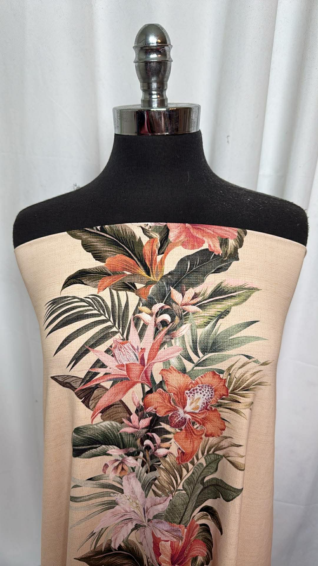 Vertical Floral - Designer Nylon/Spandex Swim - 2 Yard Cut