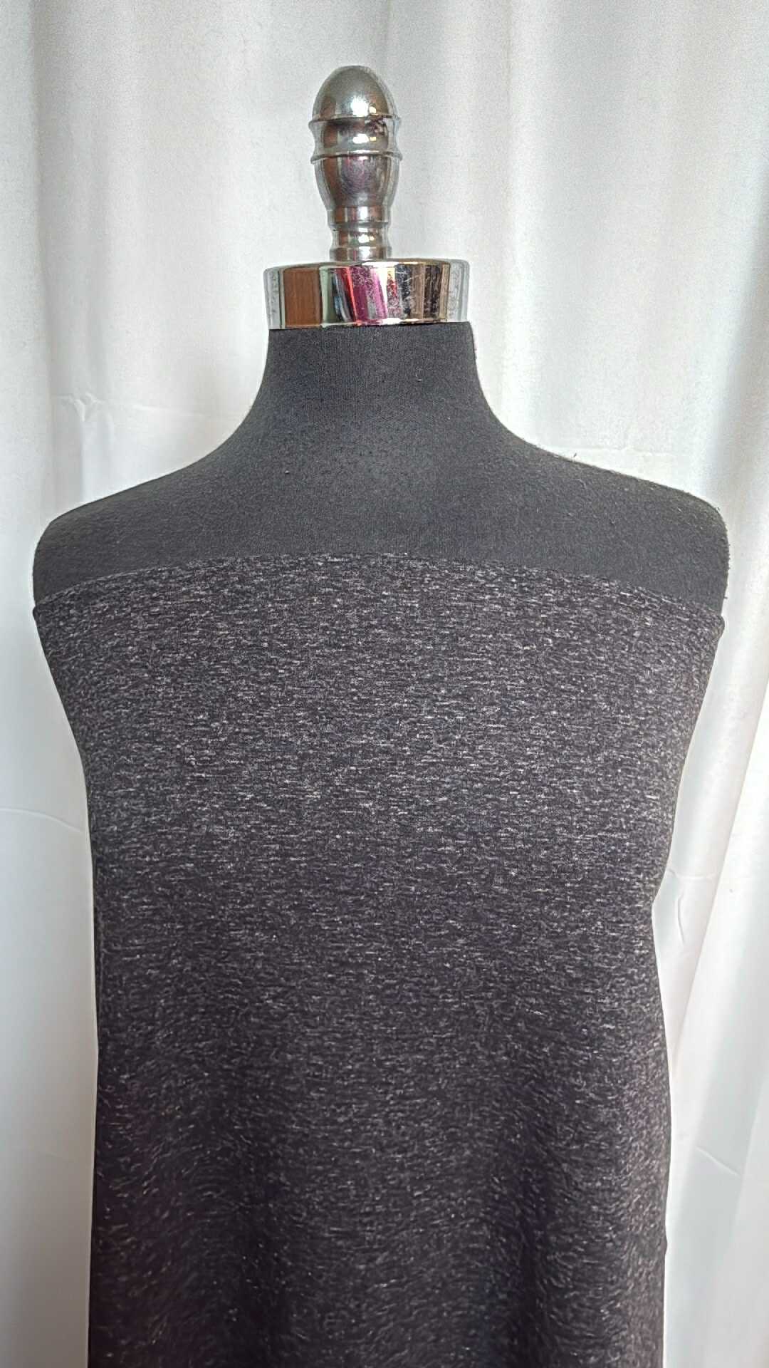 Charcoal (Triblend Face) - Scuba - 2 Yard Cut