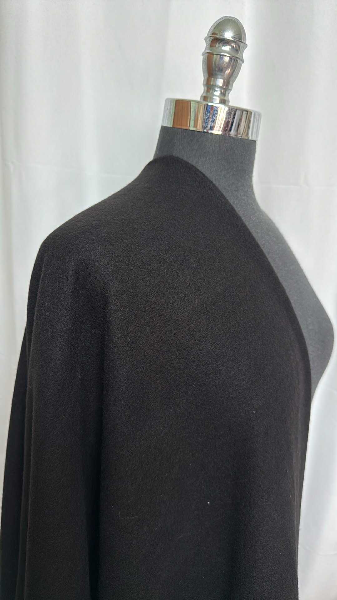 Black - Super Brushed Hacci Sweater Knit - By the Yard