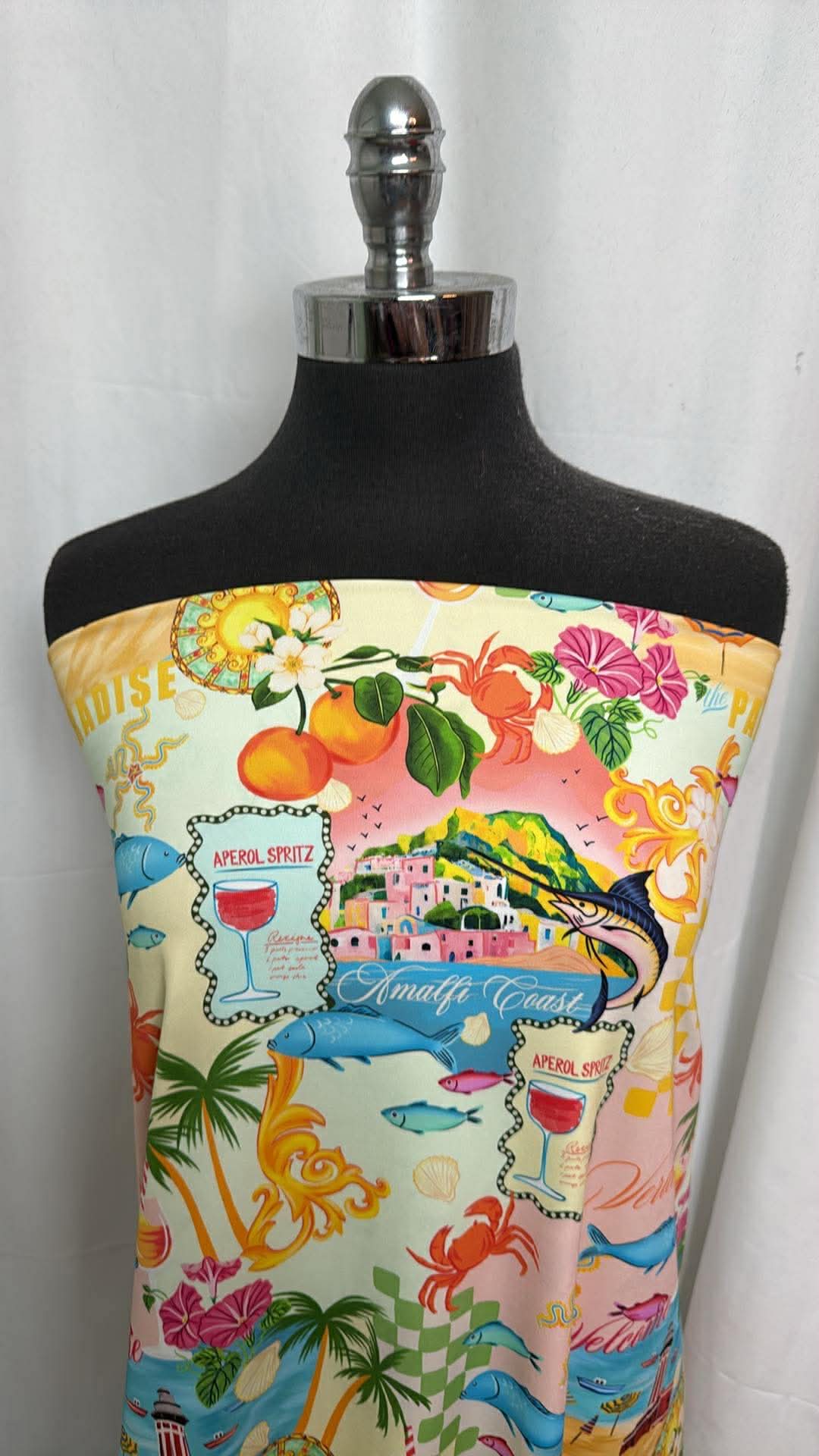Tropical Destination - Designer Nylon/Spandex Swim - 1 Yard Cut