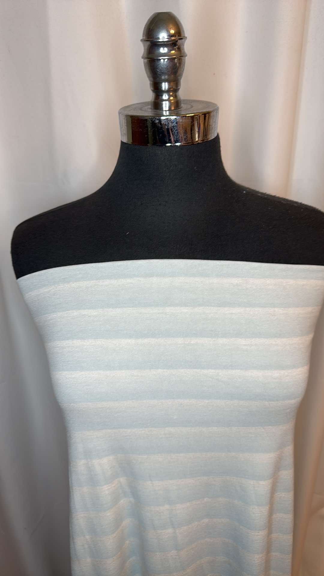 Baby Blue Stripe - Rayon/Spandex - 2 Yard Cut