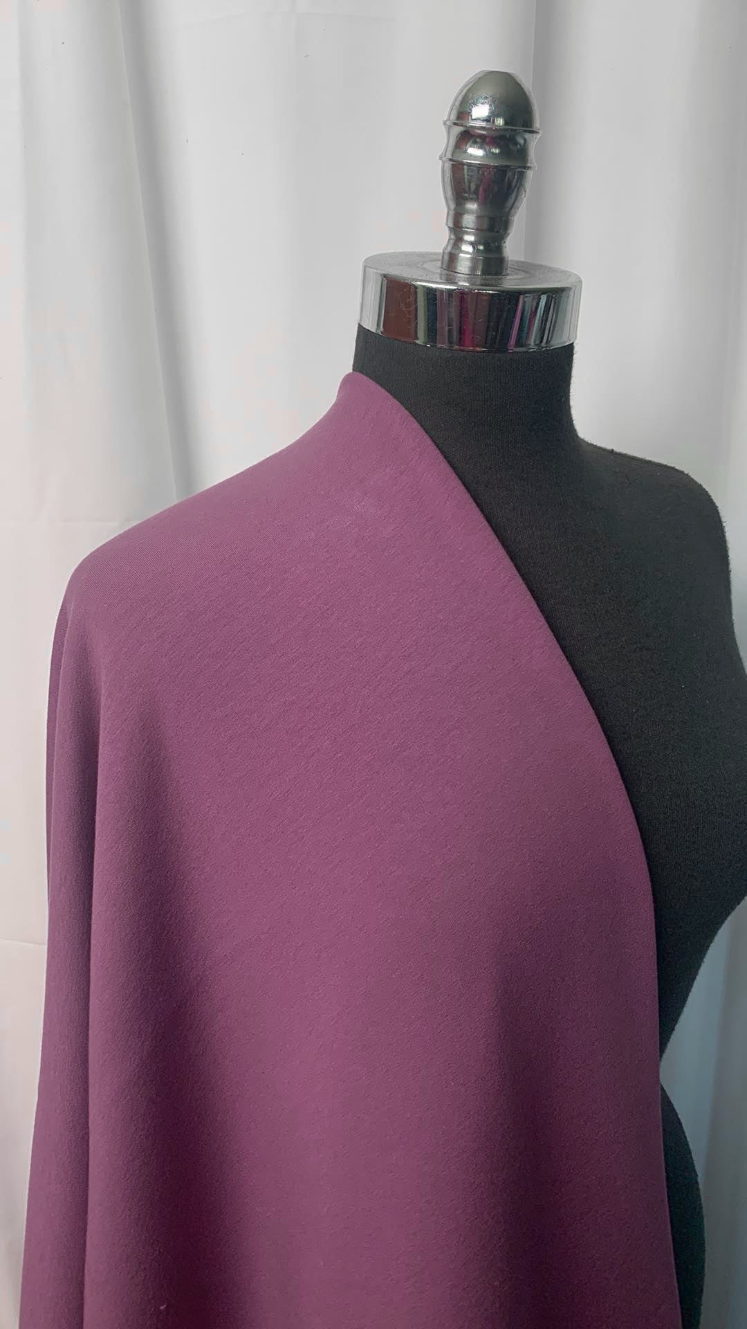 Solid Hawthorn Rose - Modal/Cotton/Spandex Brushed French Terry - By the Yard
