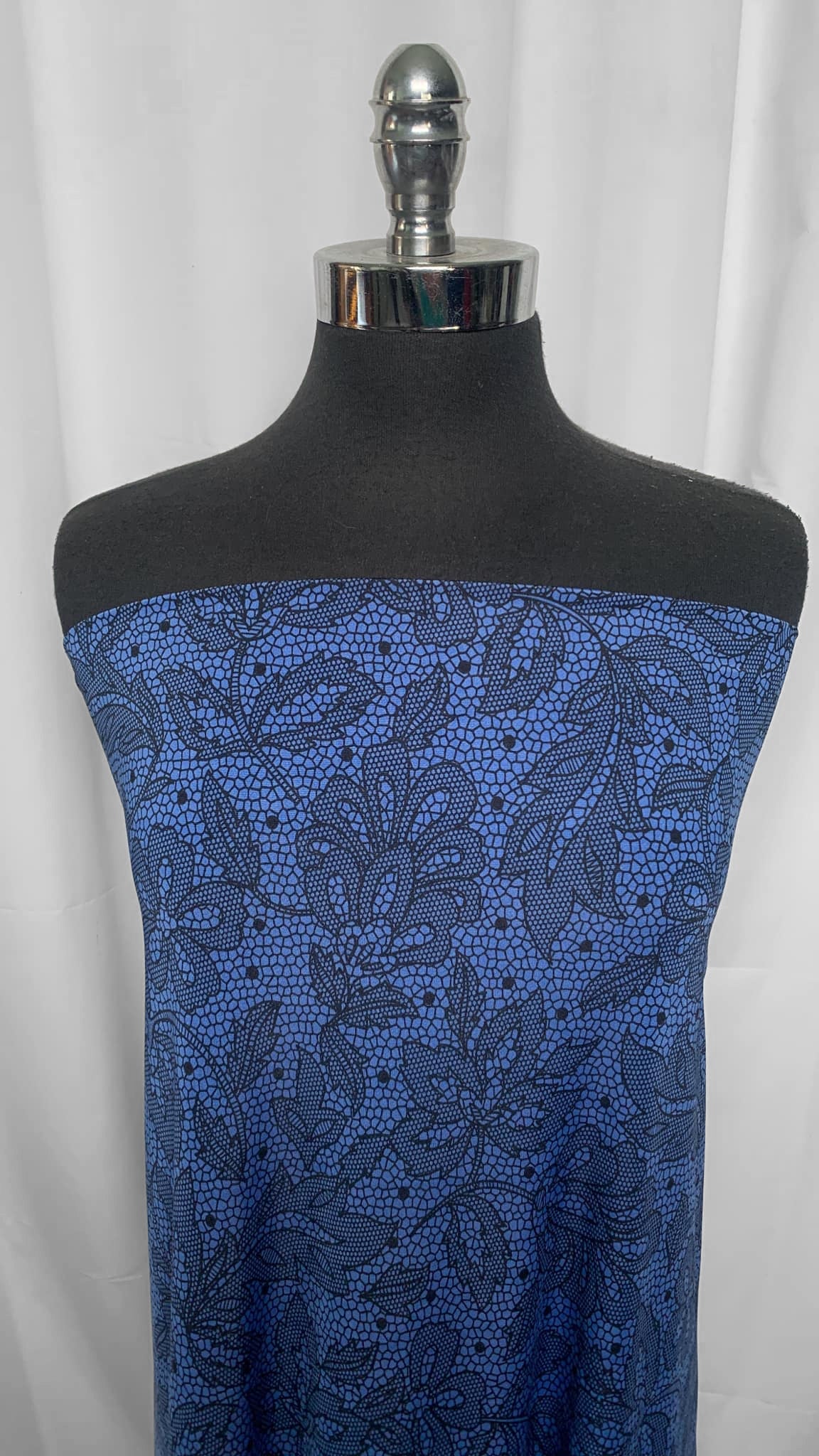 Navy/Blue "Lace-Look" - Venezia ITY - 4 Yard Cut