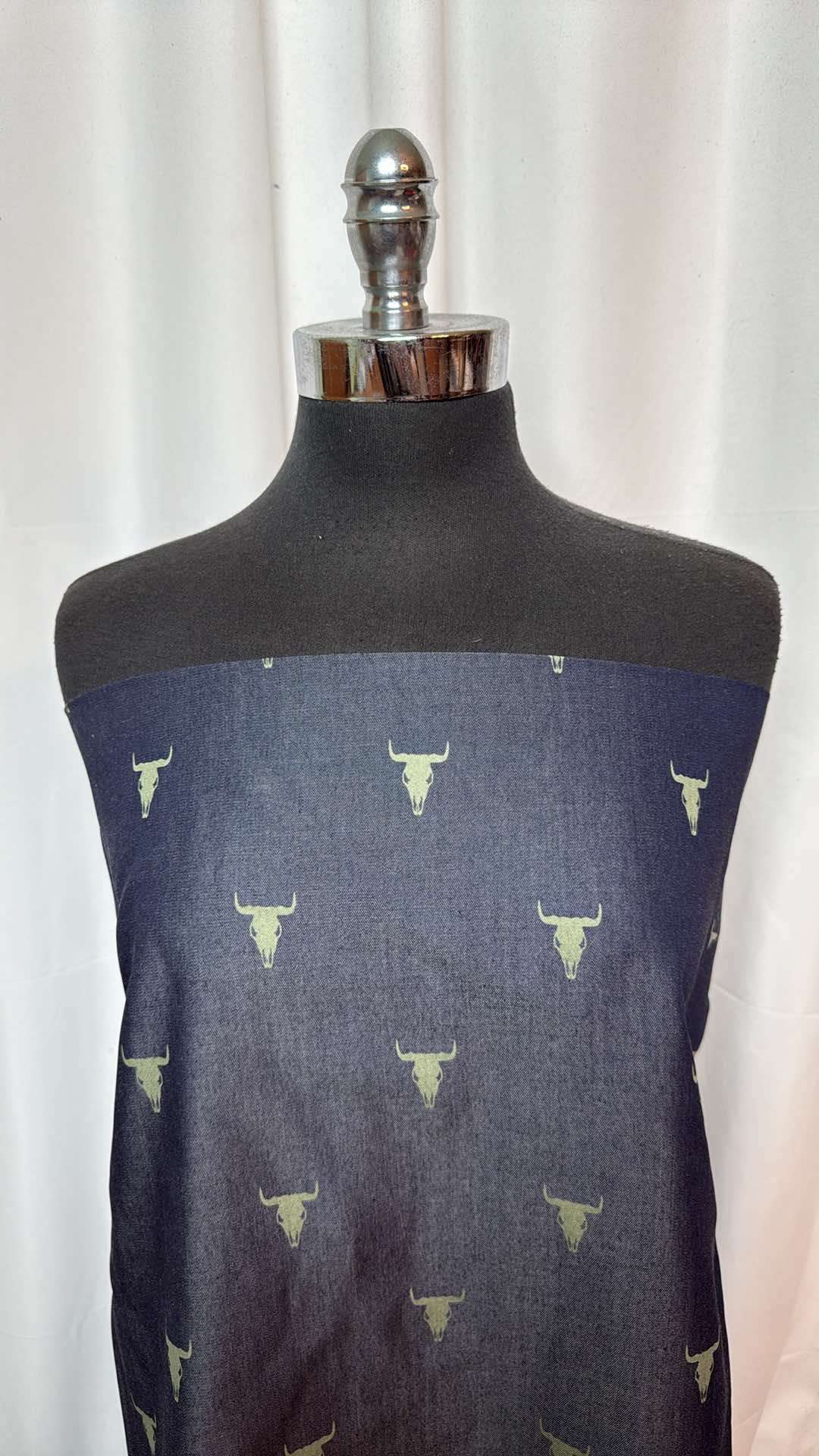 Bull - Light-Weight Printed Denim - 2 Yard Cut