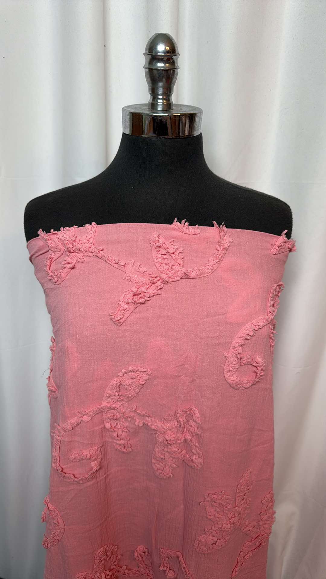 Pink Embellished - Cotton Woven - 2 Yard Cut