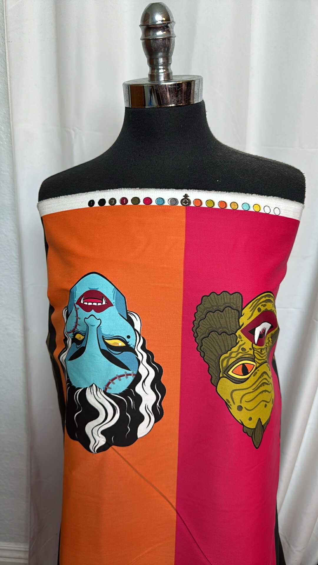 Monsters - Cotton/Spandex Woven Panels - 2 Yard Cut