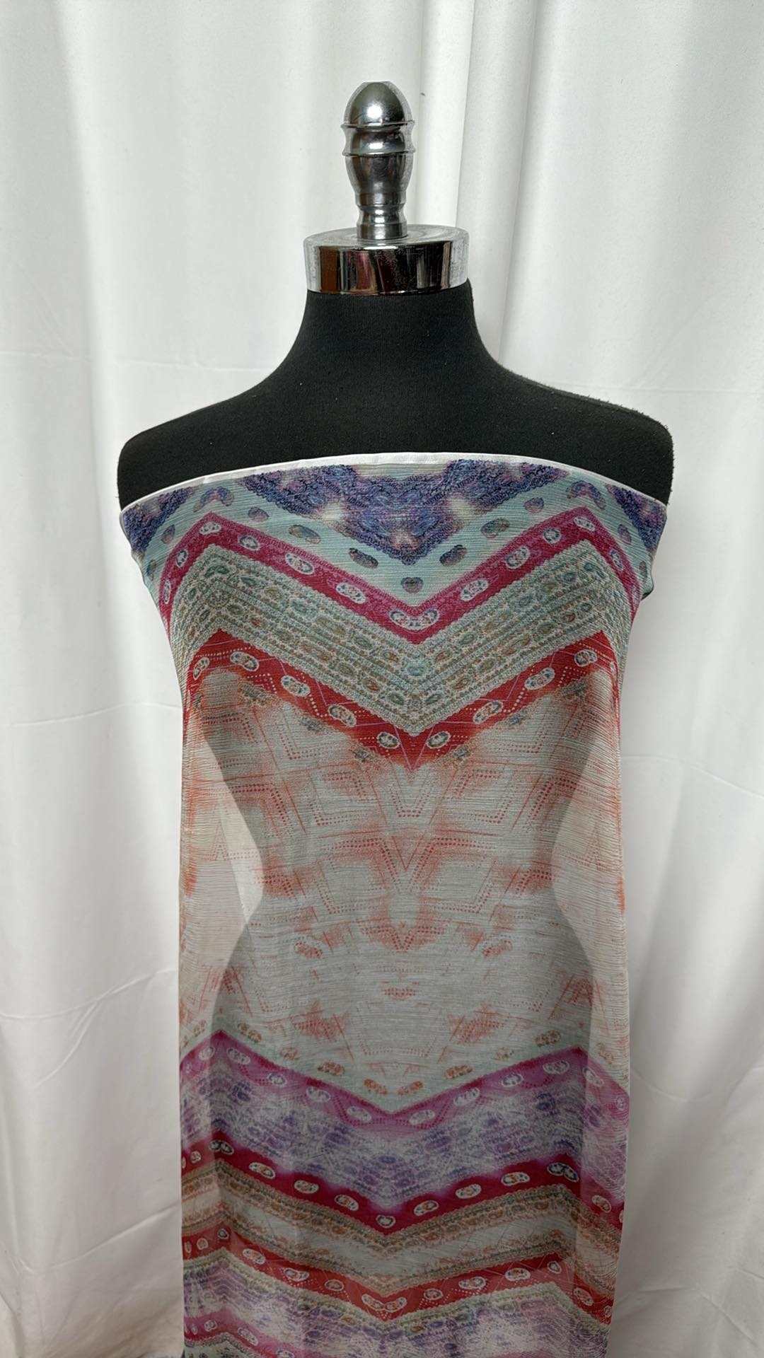 Chevron - Silk Chiffon - 3 Yard Cut