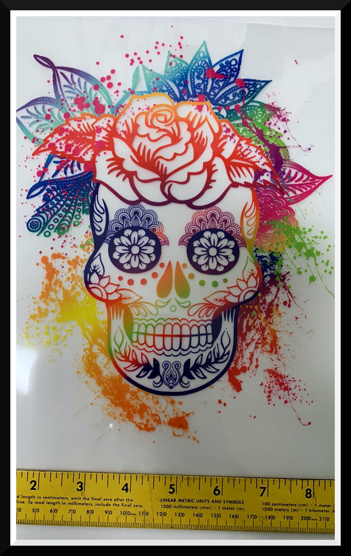 Sugar Skull - Iron On Decal - Sold Individually