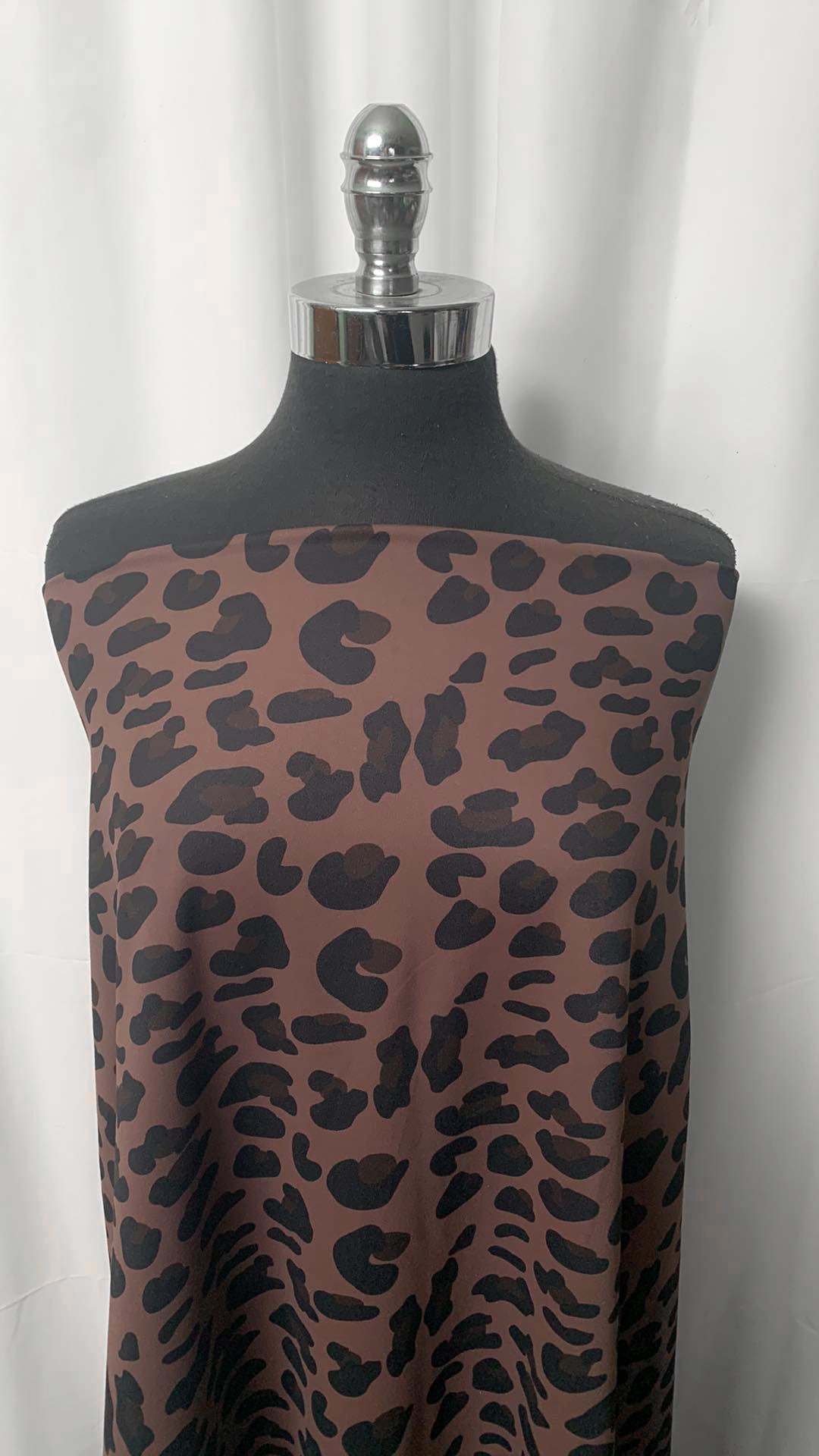 Brown Leopard - Peached Performance - By the 1/2 Yard