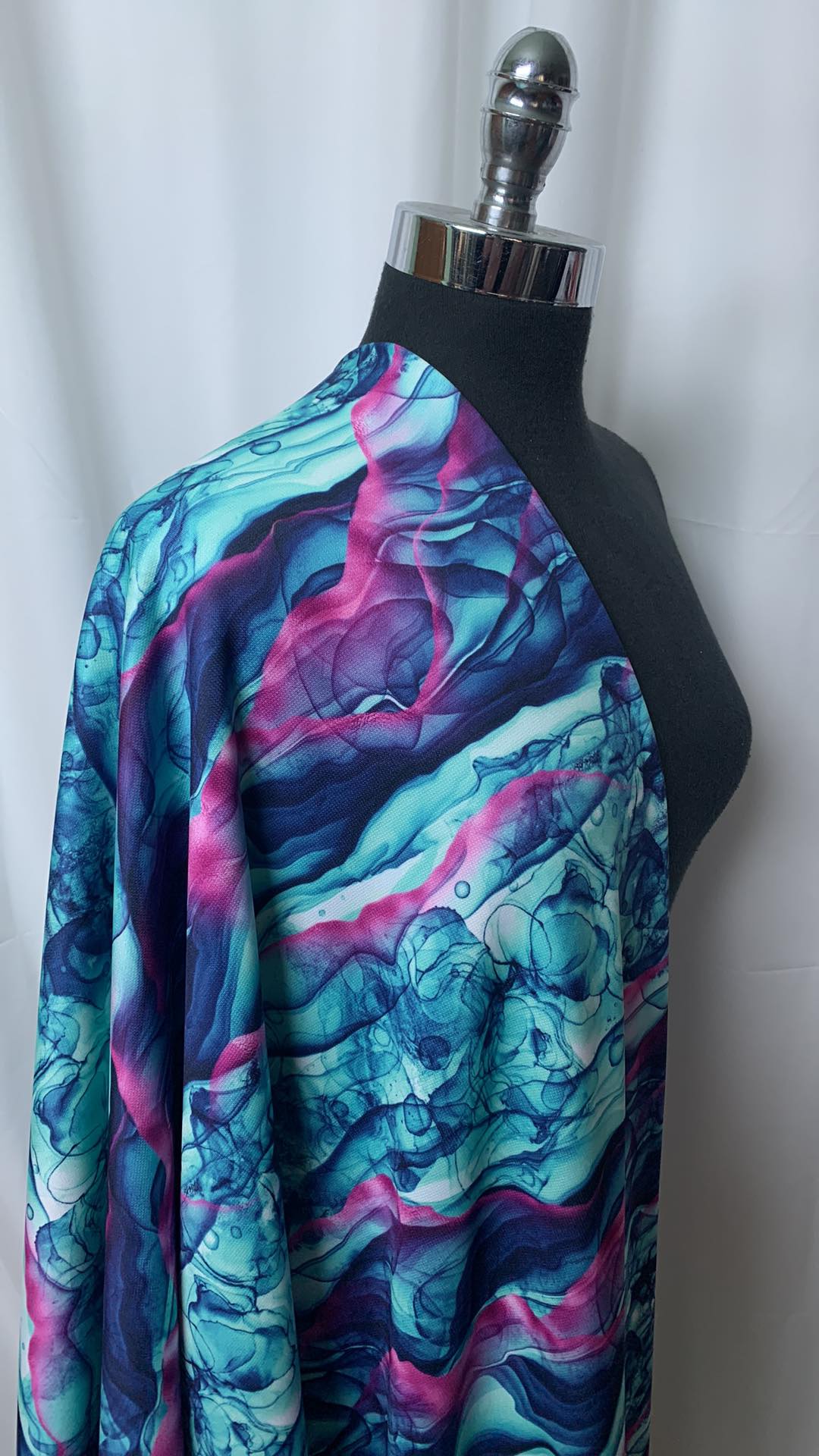 Aqua Geode - Sport Fleece - 3 Yard Cut