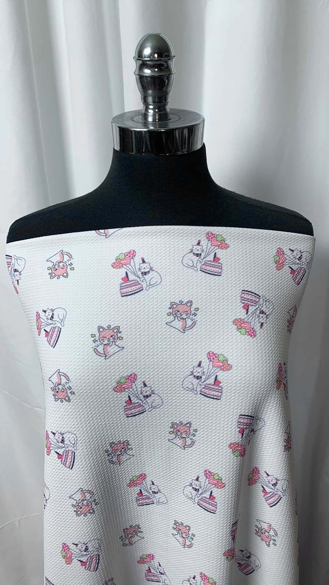 Birthday Cats - BULLET Knit - By the yard