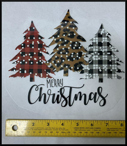Plaid Trees (T19) - Iron On Decal - Sold Individually