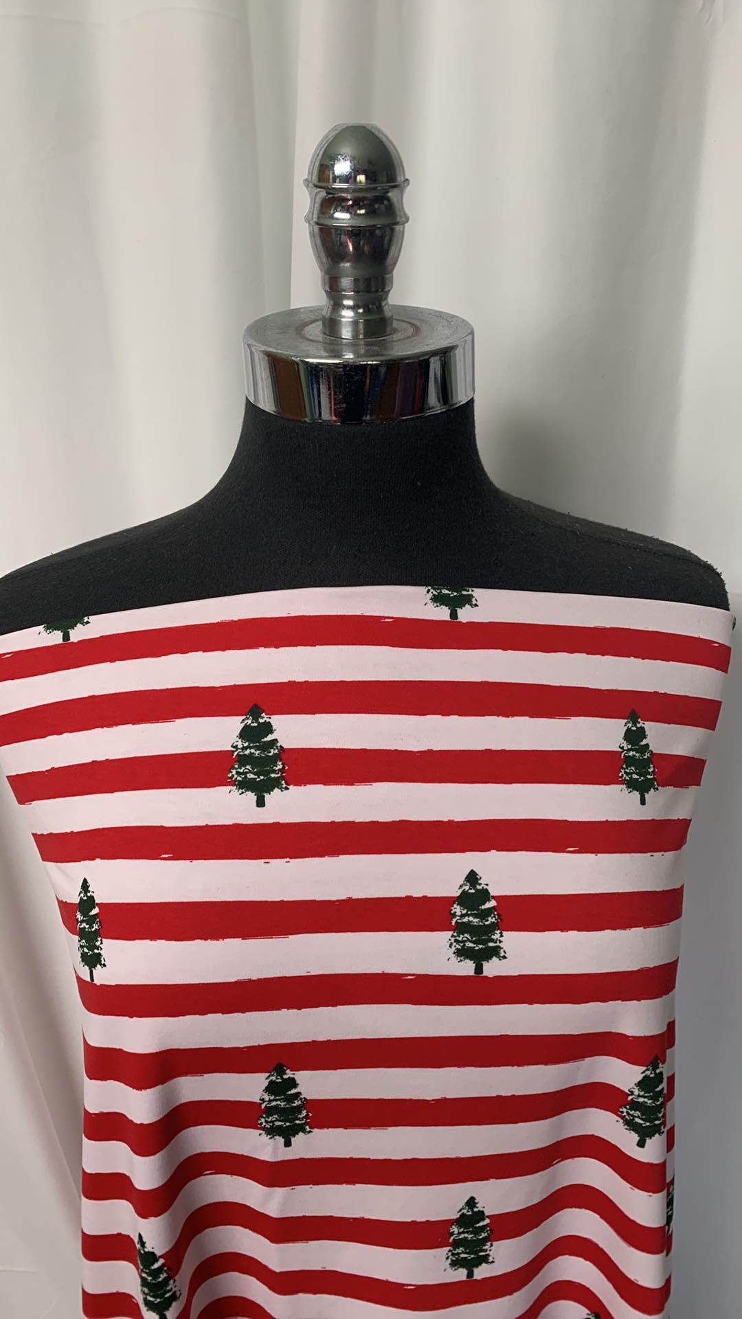 Stripe Trees - Pima Cotton Interlock - By the yard