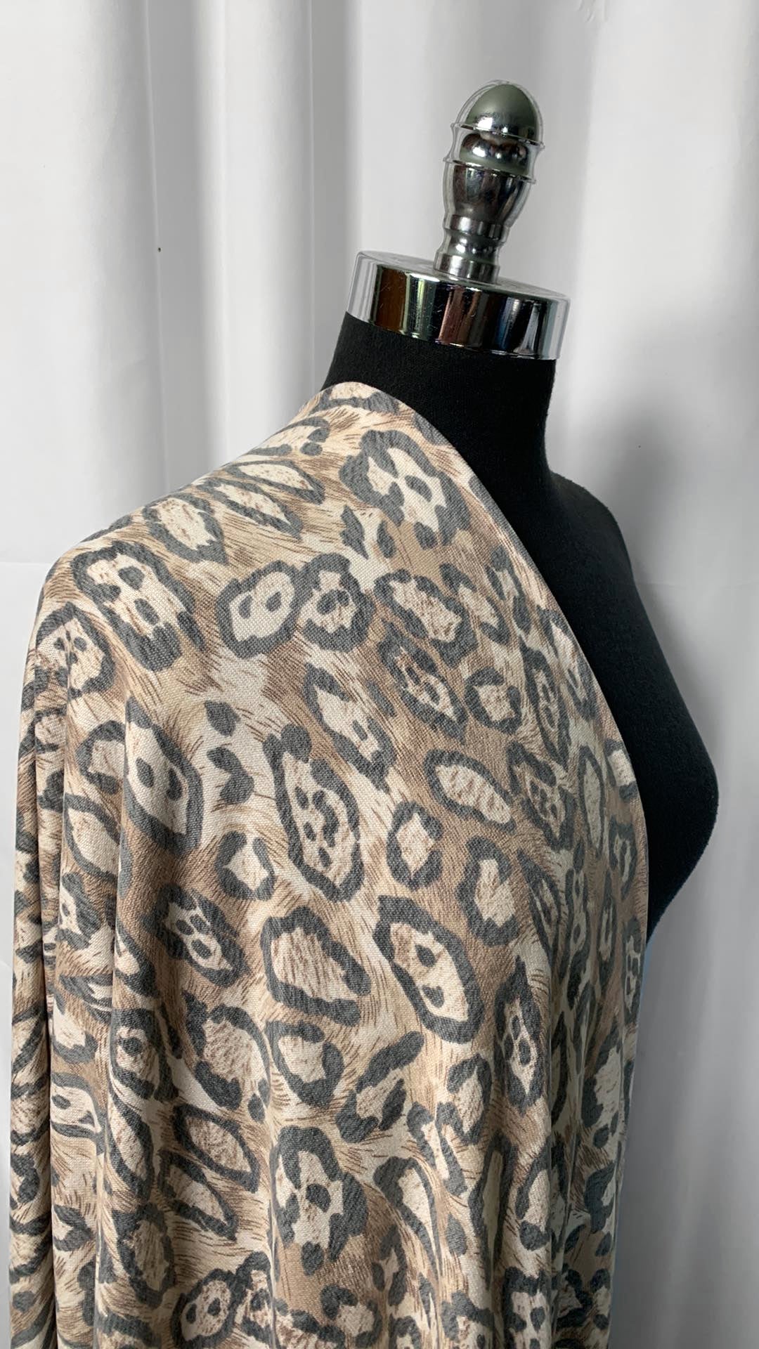 Muted Leopard - Oakley Sweater Knit - 2 Yard Cut