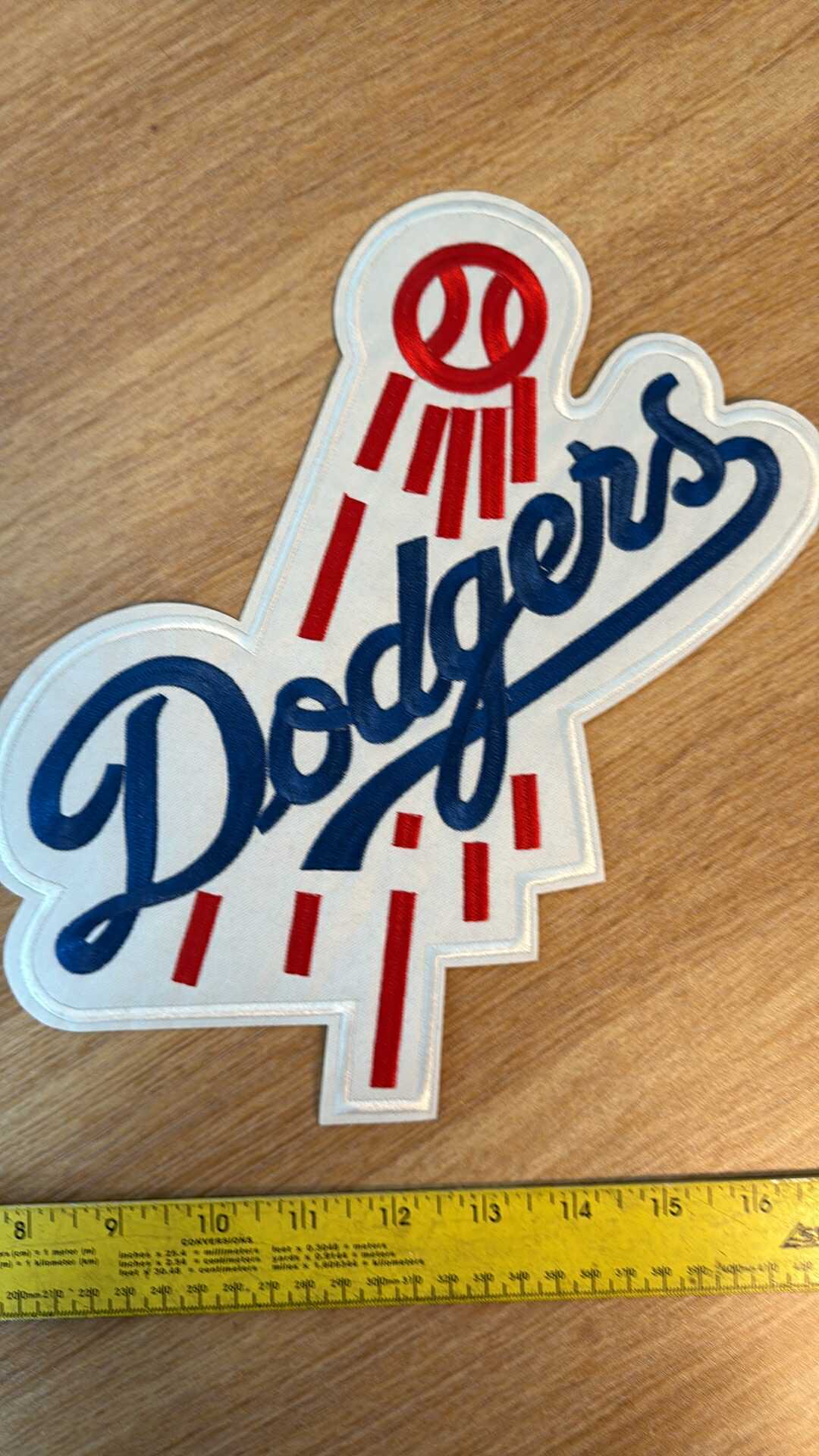 Dodgers (Big) - IRON-ON Embroidered Patch - Sold Individually