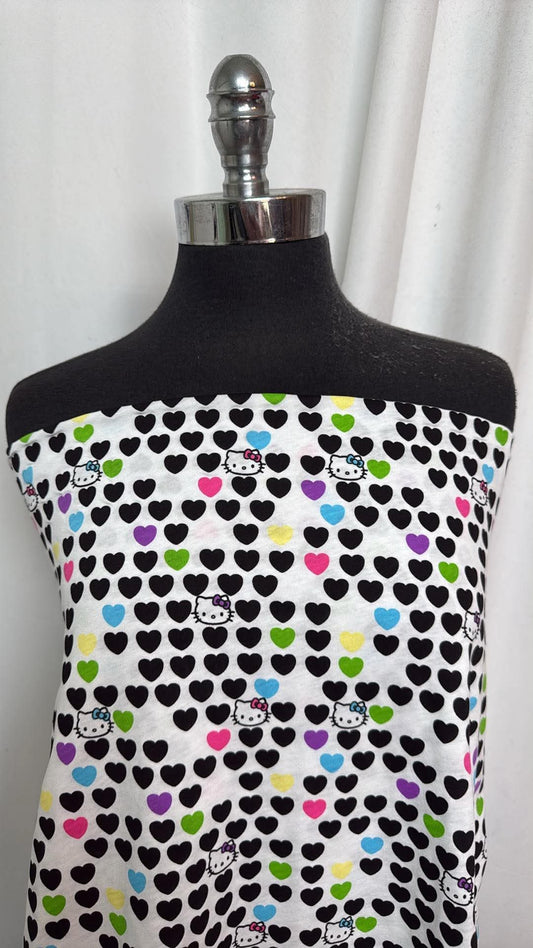 Hi Cat Hearts - Poly/Cotton Jersey - 2 Yard Cut (Copy)