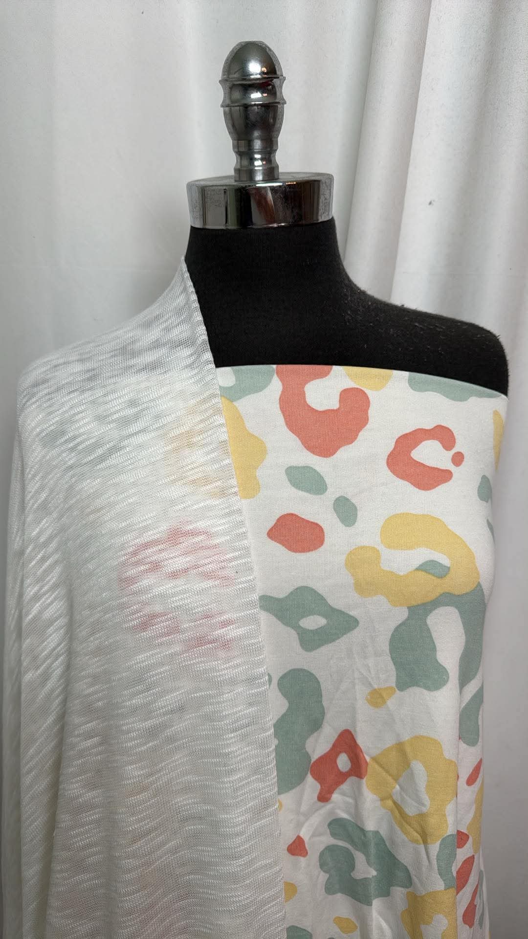 LEOPARD/SLUB SWEATER BUNDLE : 2YD Leopard PRS FT & 2YD Light-Weight Slub SK : A31062