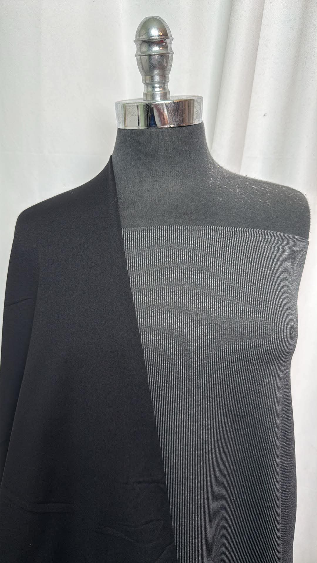 BLACK/PINSTRIPE BUNDLE : 2YD Pinstripe Mid-Weight PF & 2YD Black Supplex : A31065