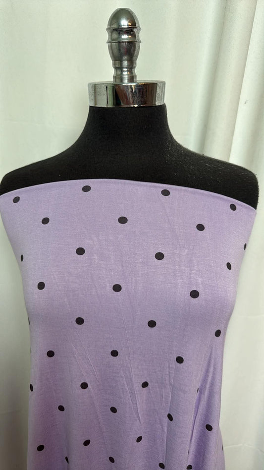 Lavender Dot - Bamboo Spandex - 2 Yard Cut