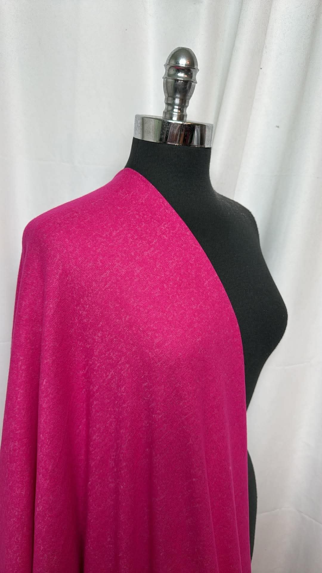 Solid Fuchsia - Brushed Hacci Sweater Knit - 2 Yard Cut
