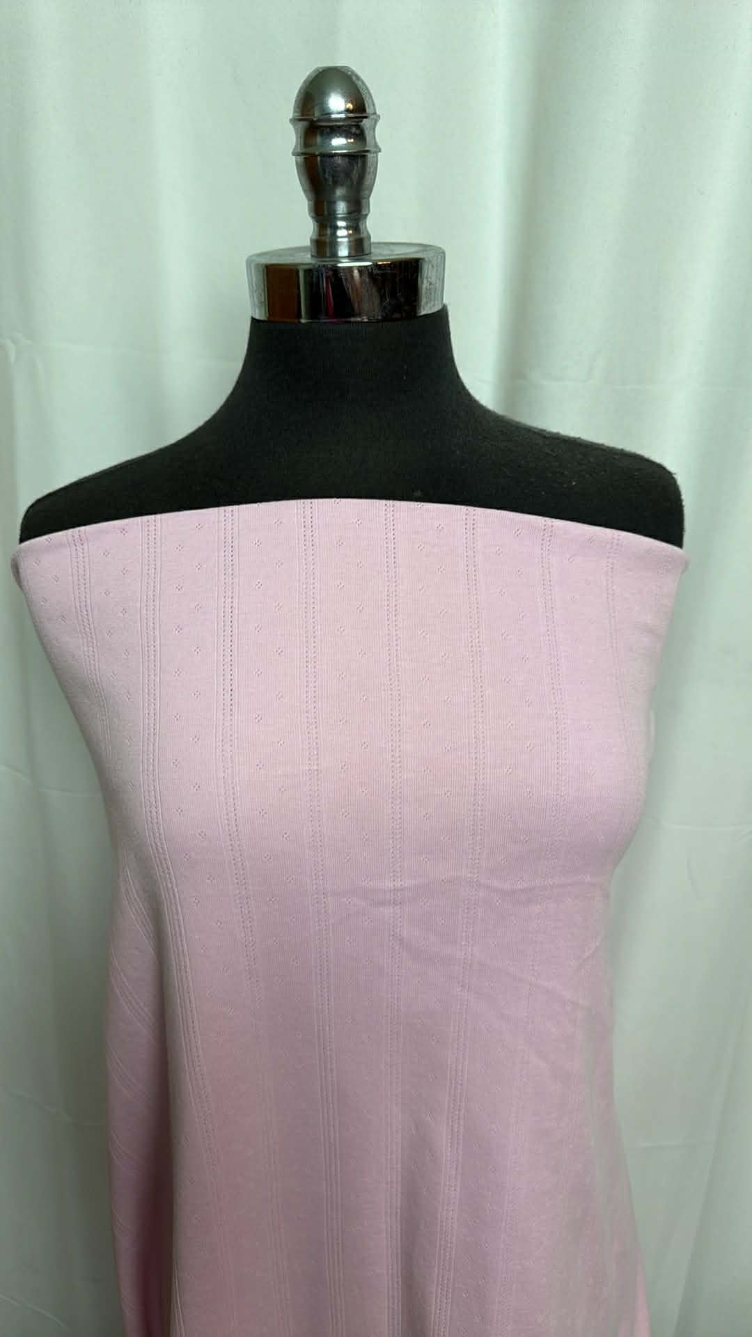 Light Pink - 100% Cotton Pointelle - 2 Yard Cut