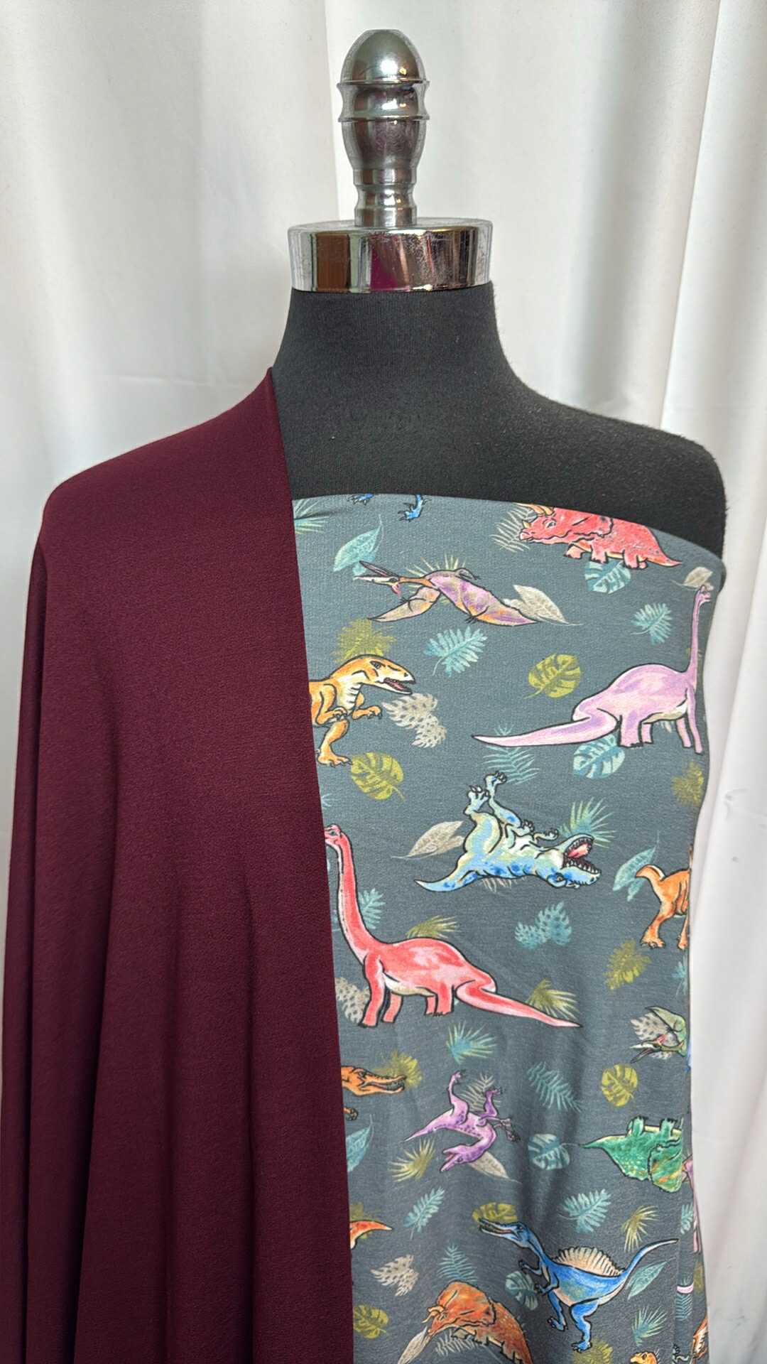 BURGUNDY/DINO BUNDLE : 2YD Dino PRS FT & 2YD Burgundy PRS FT : A27583
